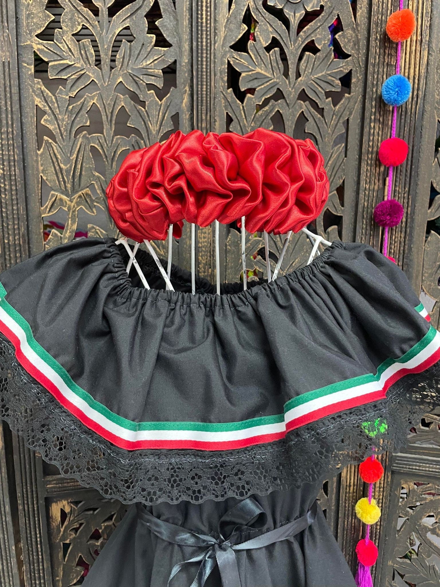 Fiesta Dress - Girls Halloween Costume - Handmade Mexican Dress
