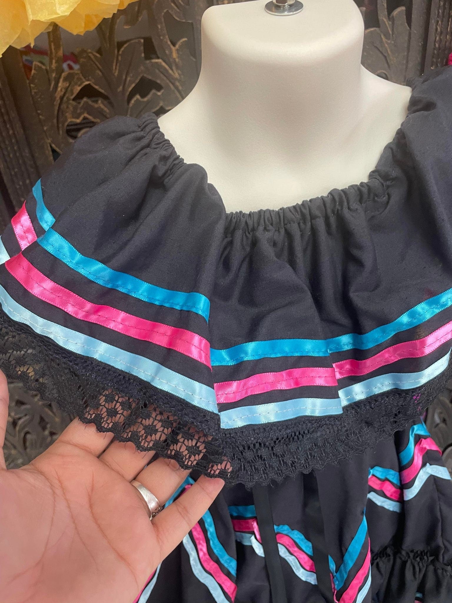 Estrella Dress - Girls Halloween Costume - Handmade Mexican Dress