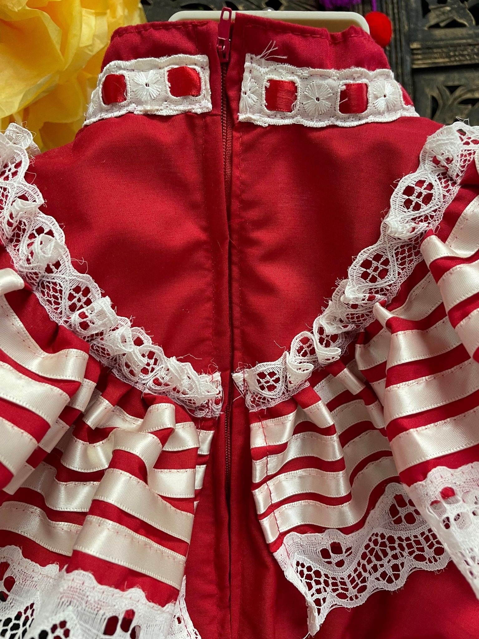 Ready to Ship Elegant Rosie Fiesta Dress - Girls Halloween Costume - Handmade Mexican Dress