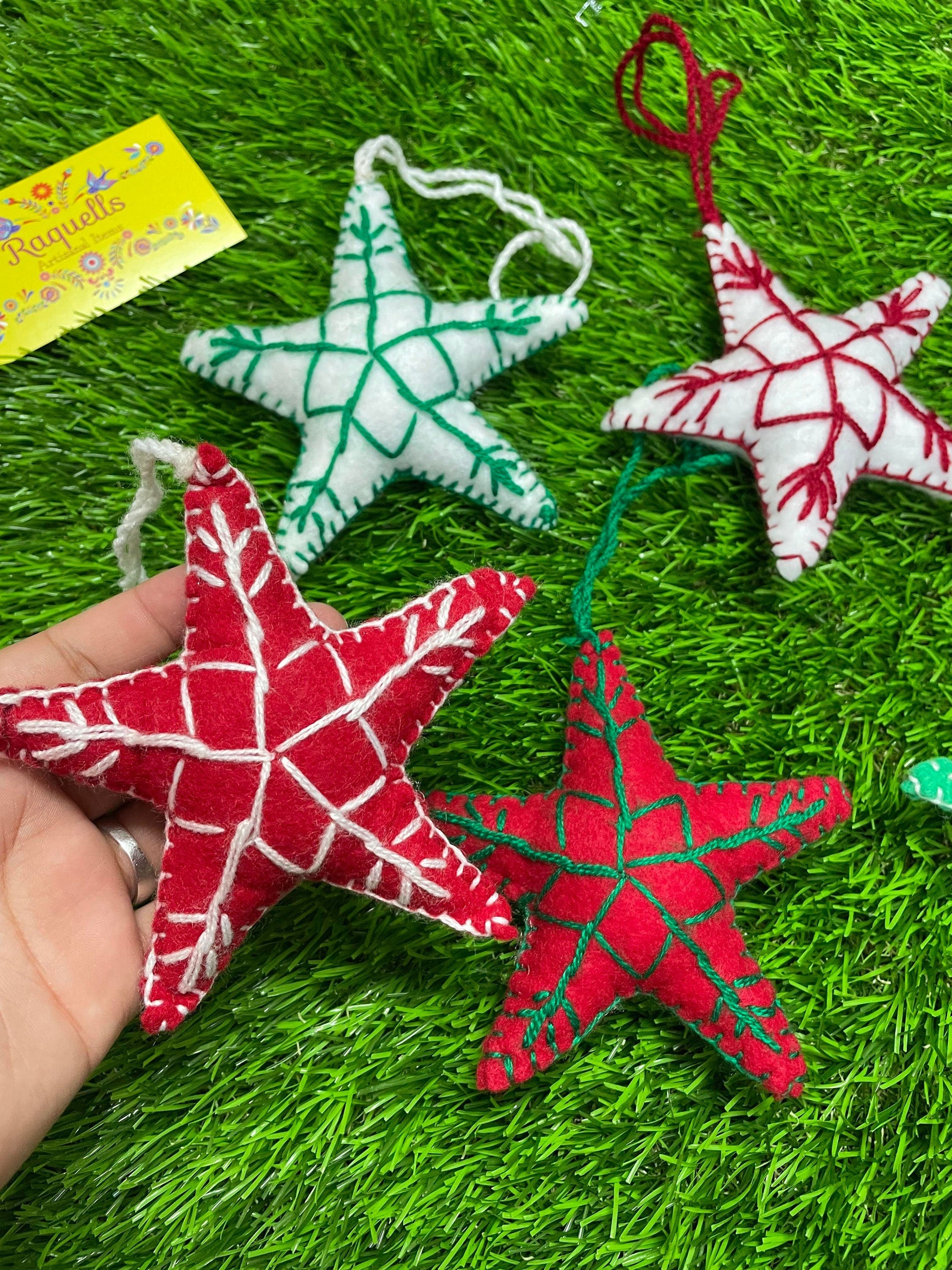 Image of Handmade StarsFelt Tassel Charms - Handmade Charms - Ornament Charms - Car Decor