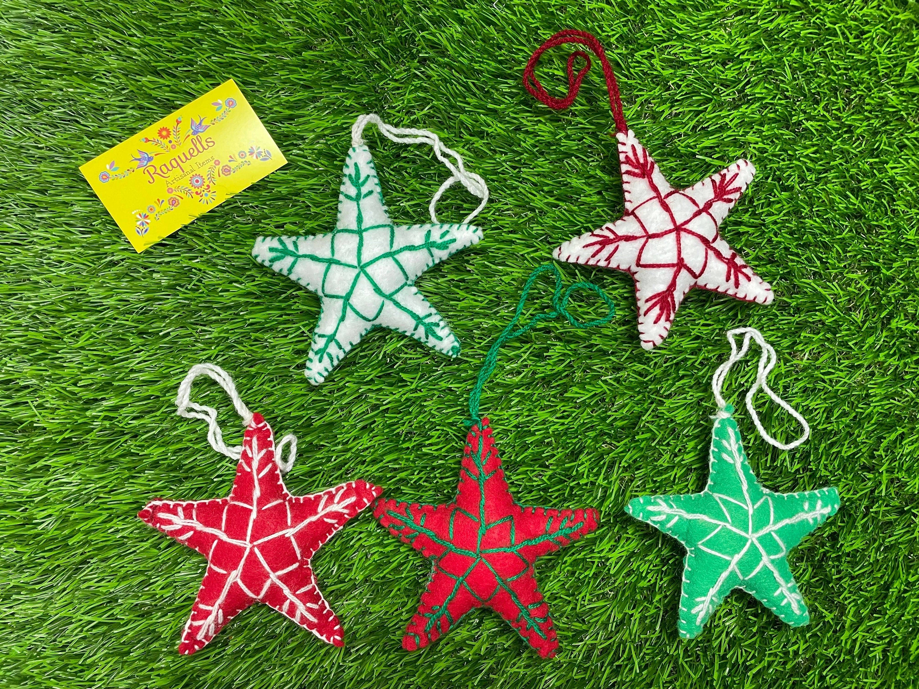 Image of Handmade StarsFelt Tassel Charms - Handmade Charms - Ornament Charms - Car Decor