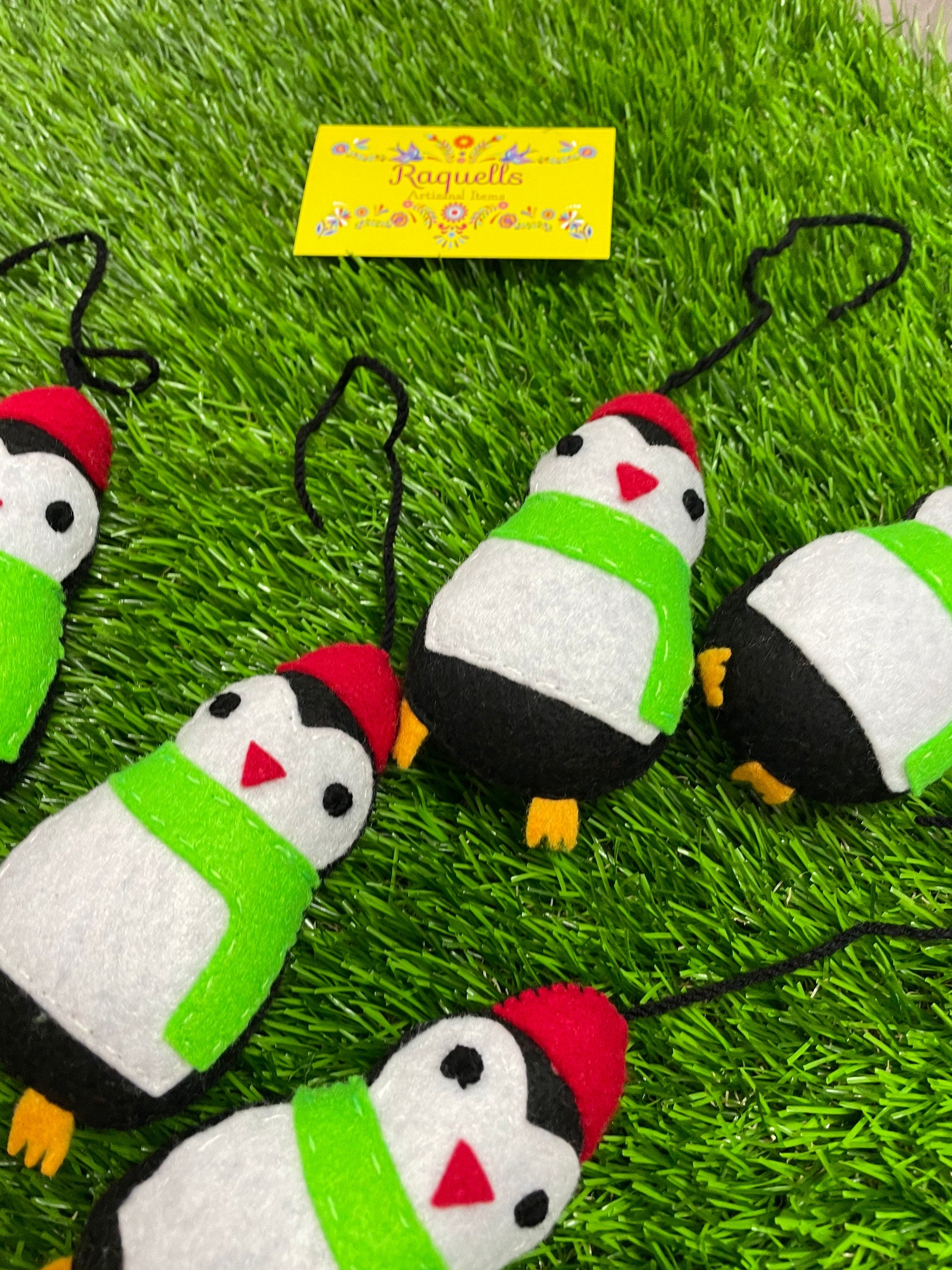 Handmade Penguin Felt Tassel Charms - Handmade Charms - Ornament Charms - Car Decor