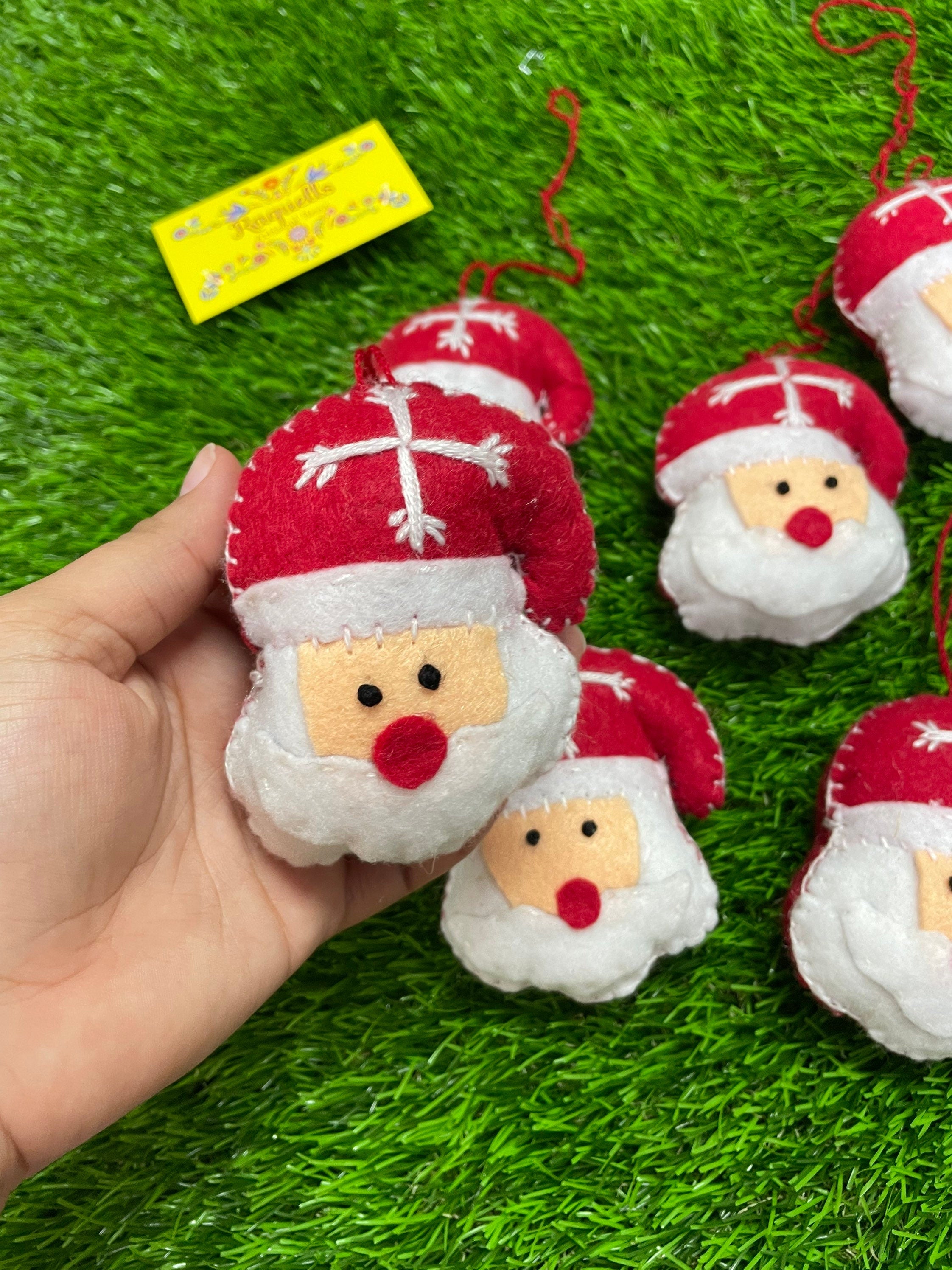 Handmade Santa Clause Felt Tassel Charms - Handmade Charms - Ornament Charms - Car Decor