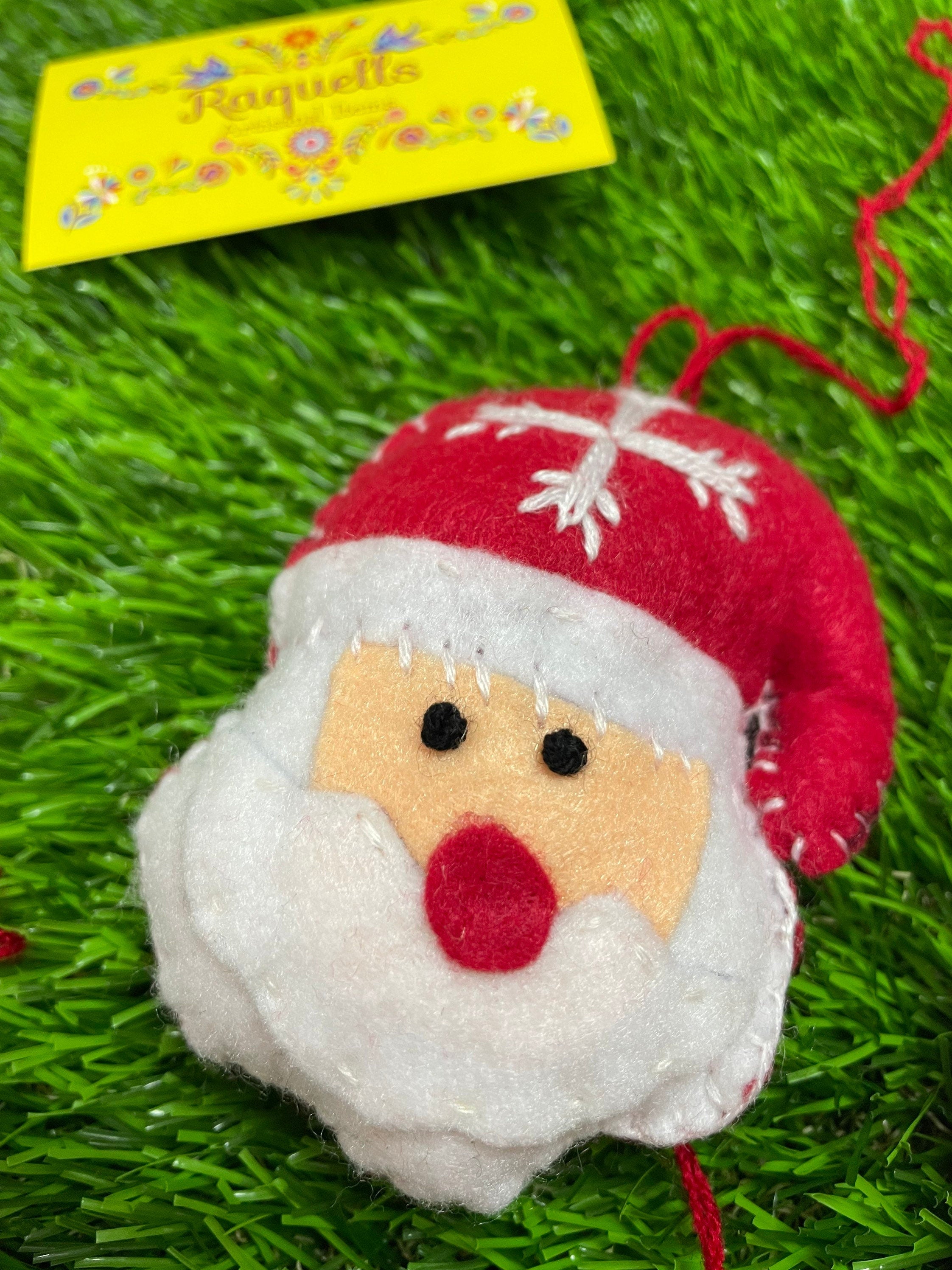 Image of Handmade Santa Clause Felt Tassel Charms - Handmade Charms - Ornament Charms - Car Decor