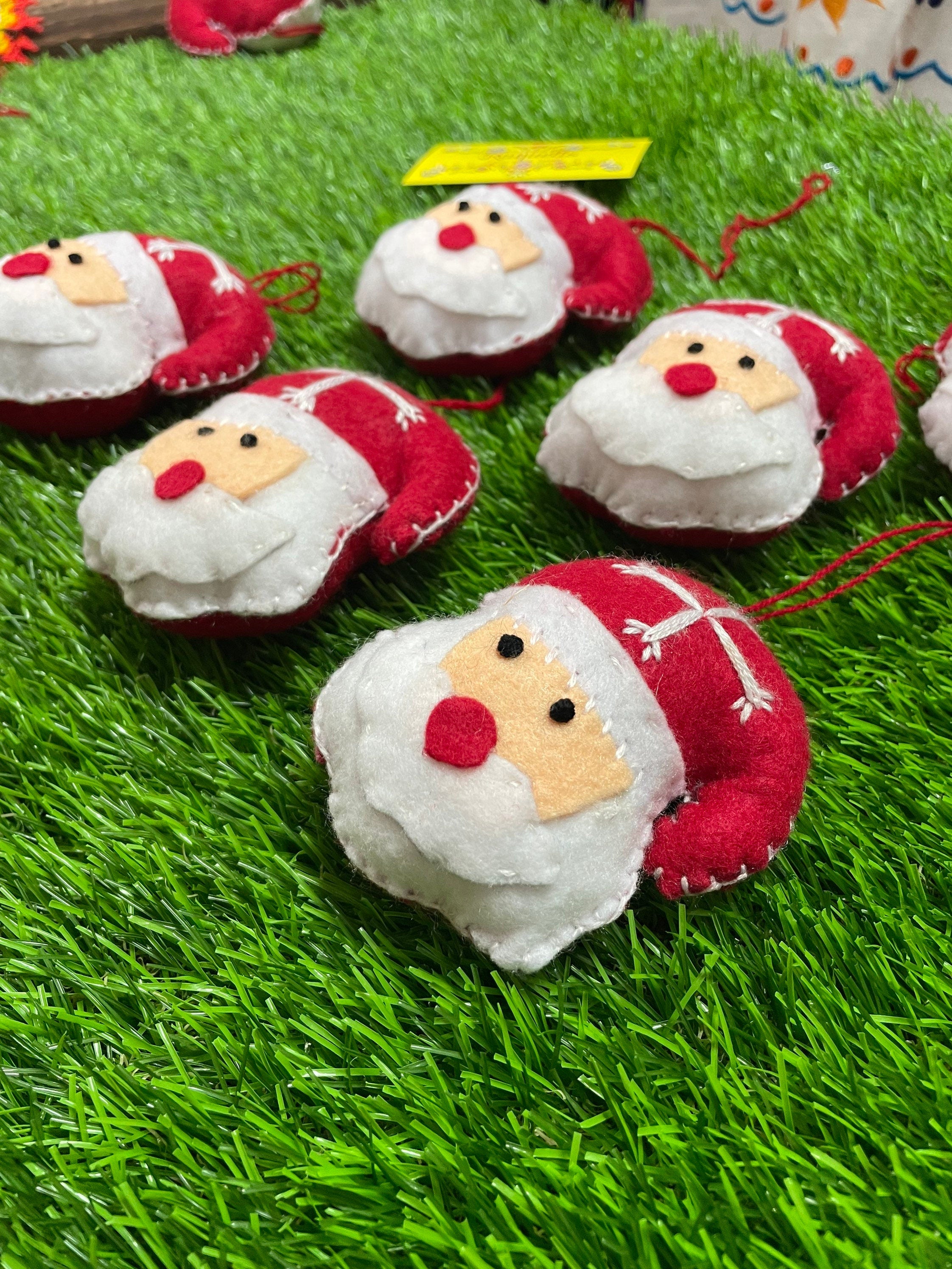 Handmade Santa Clause Felt Tassel Charms - Handmade Charms - Ornament Charms - Car Decor