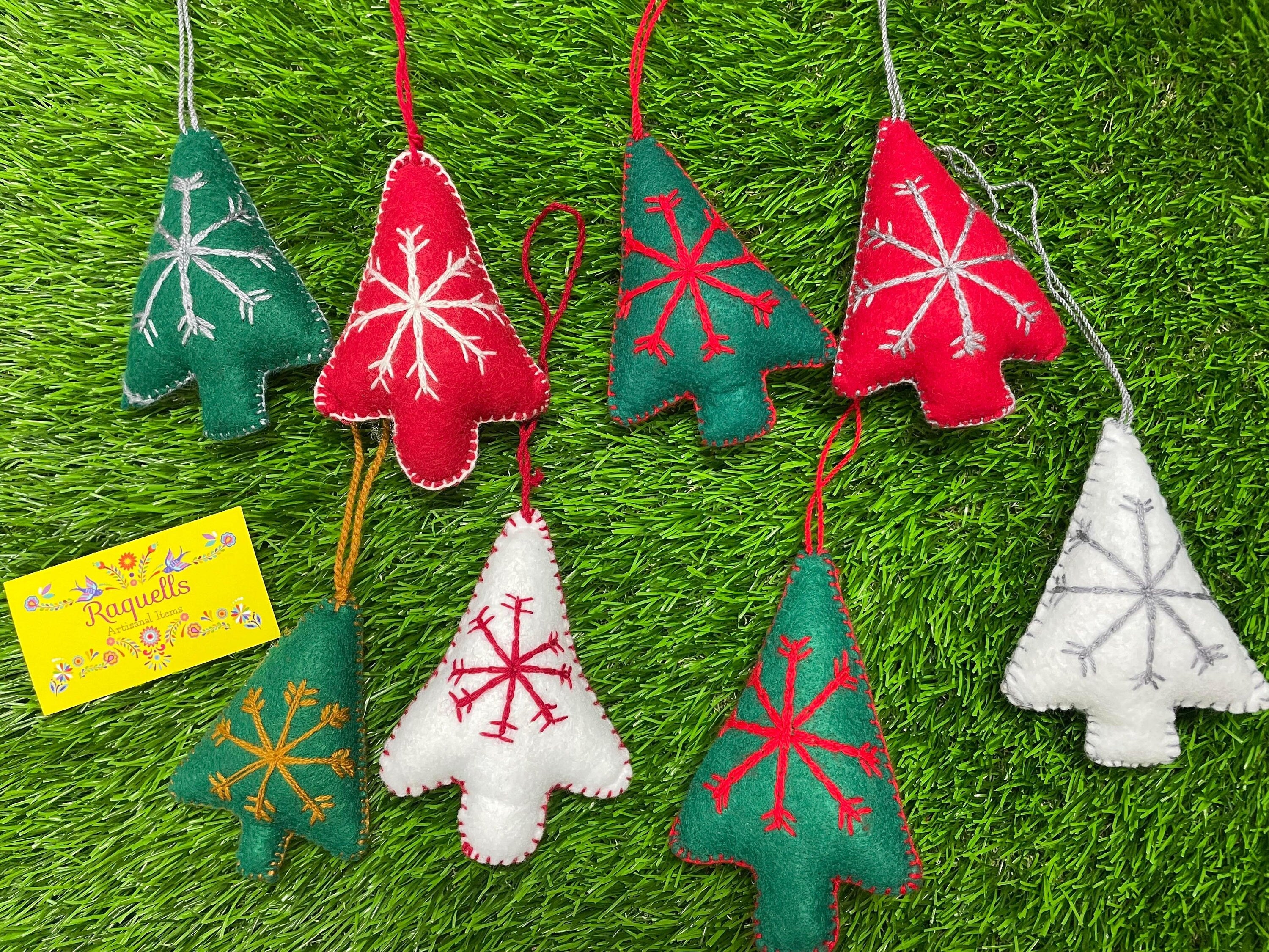 Handmade Felt Christmas Tree - Tassel Charms - Handmade Charms - Ornament Charms - Car Decor