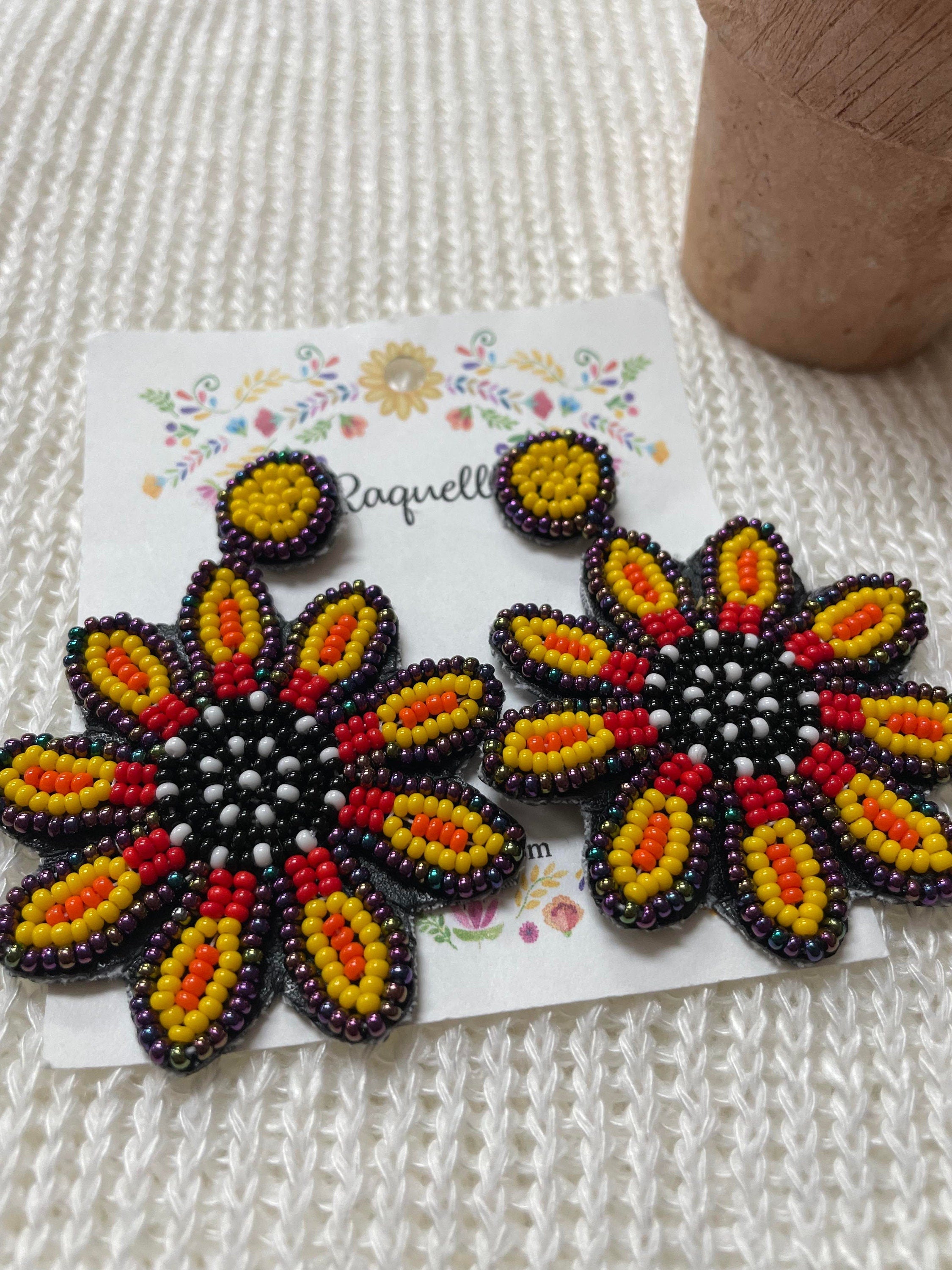 Image of Handmade Beaded Earrings - Artisan Made Earrings