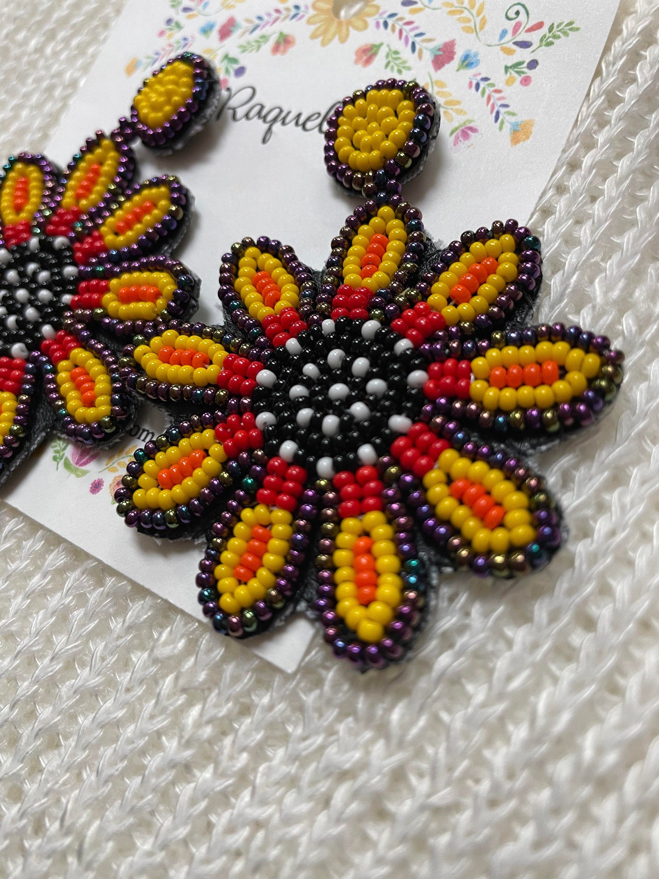 Image of Handmade Beaded Earrings - Artisan Made Earrings