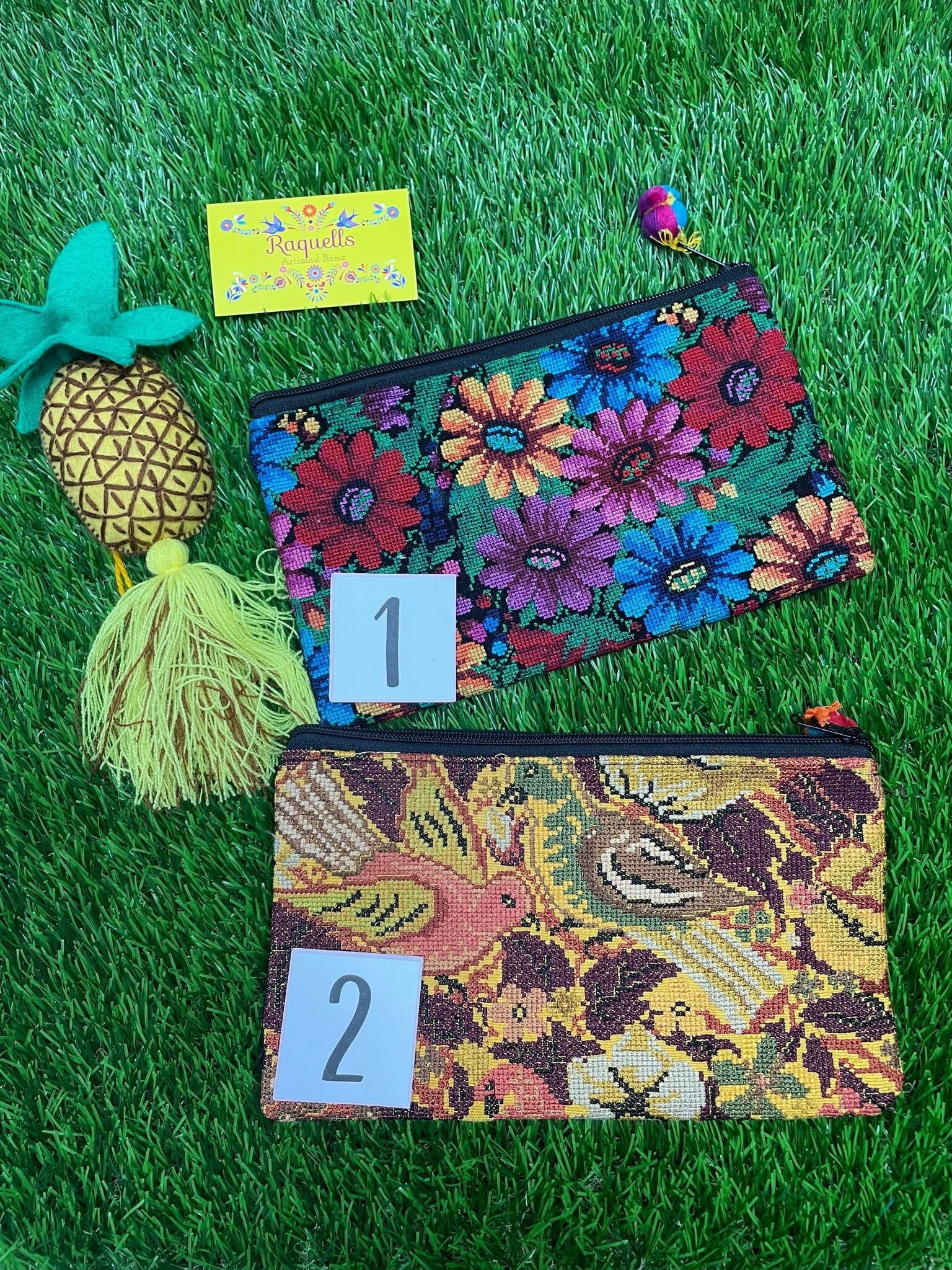 Image of Mexican Embroidered Cosmetic Bag