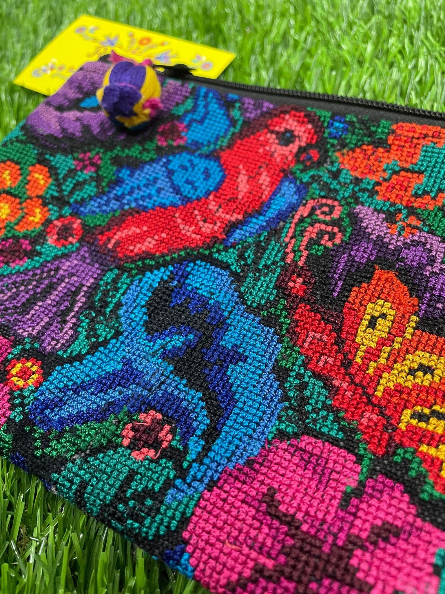 Image of Mexican Embroidered Cosmetic Bag
