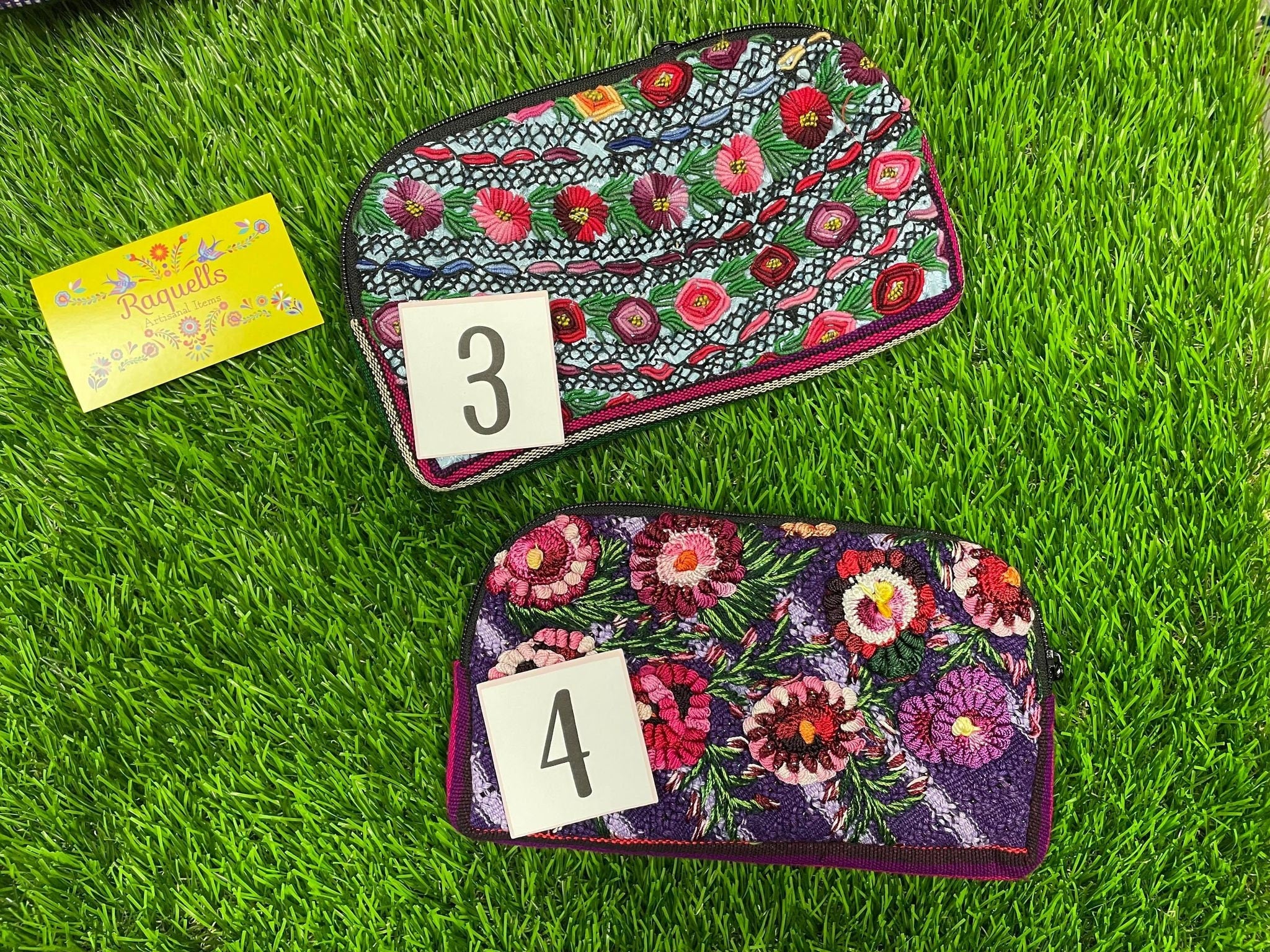 Image of Artisanal Handmade and Handwoven Two-Sided Makeup Bag, Beautiful & Authentic Gift made from our Chiapas Mexican Partners