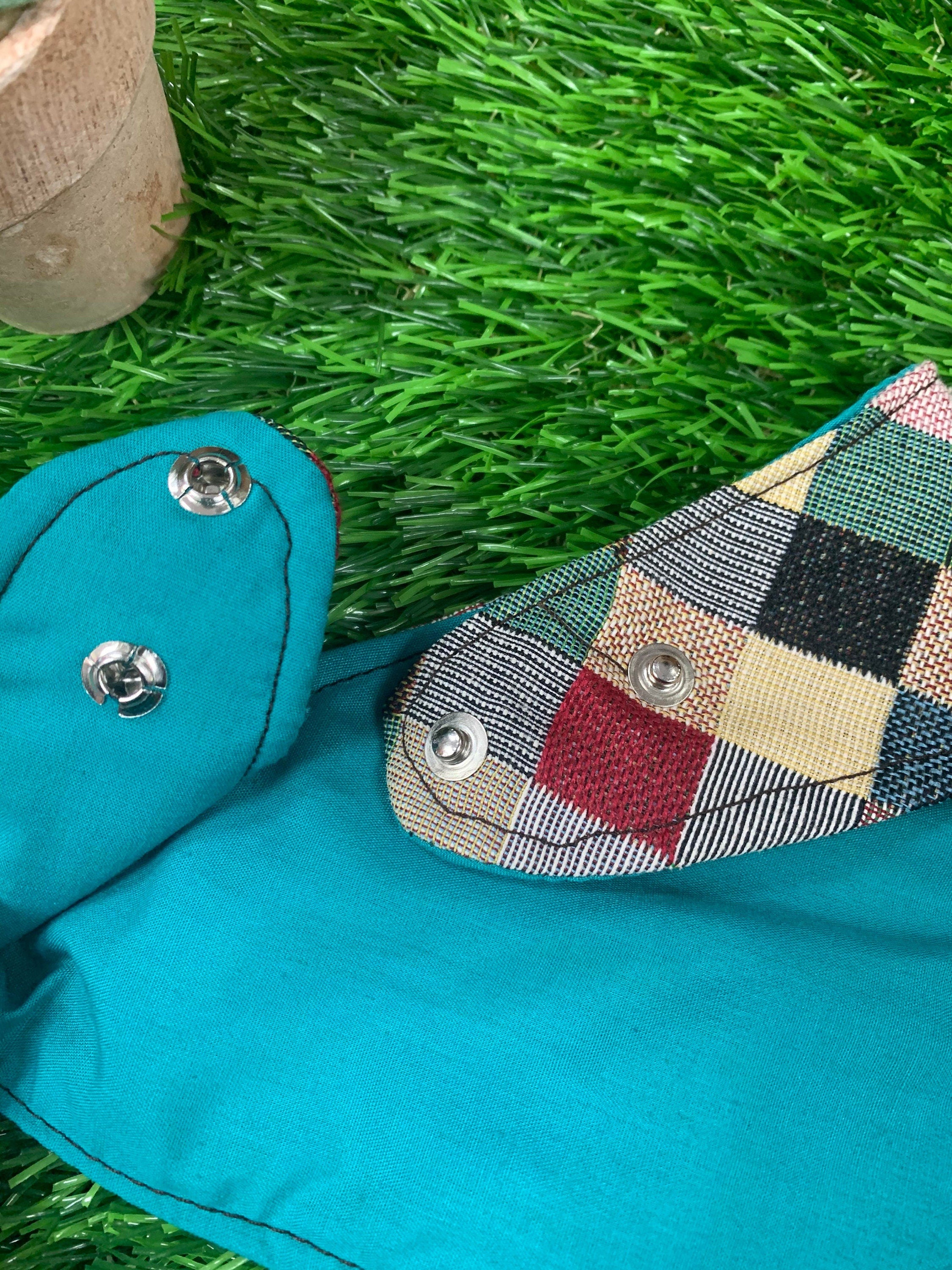 Small Dog Bandanas - Artisan Made Tassel Bandanas - Clip on Bandanas