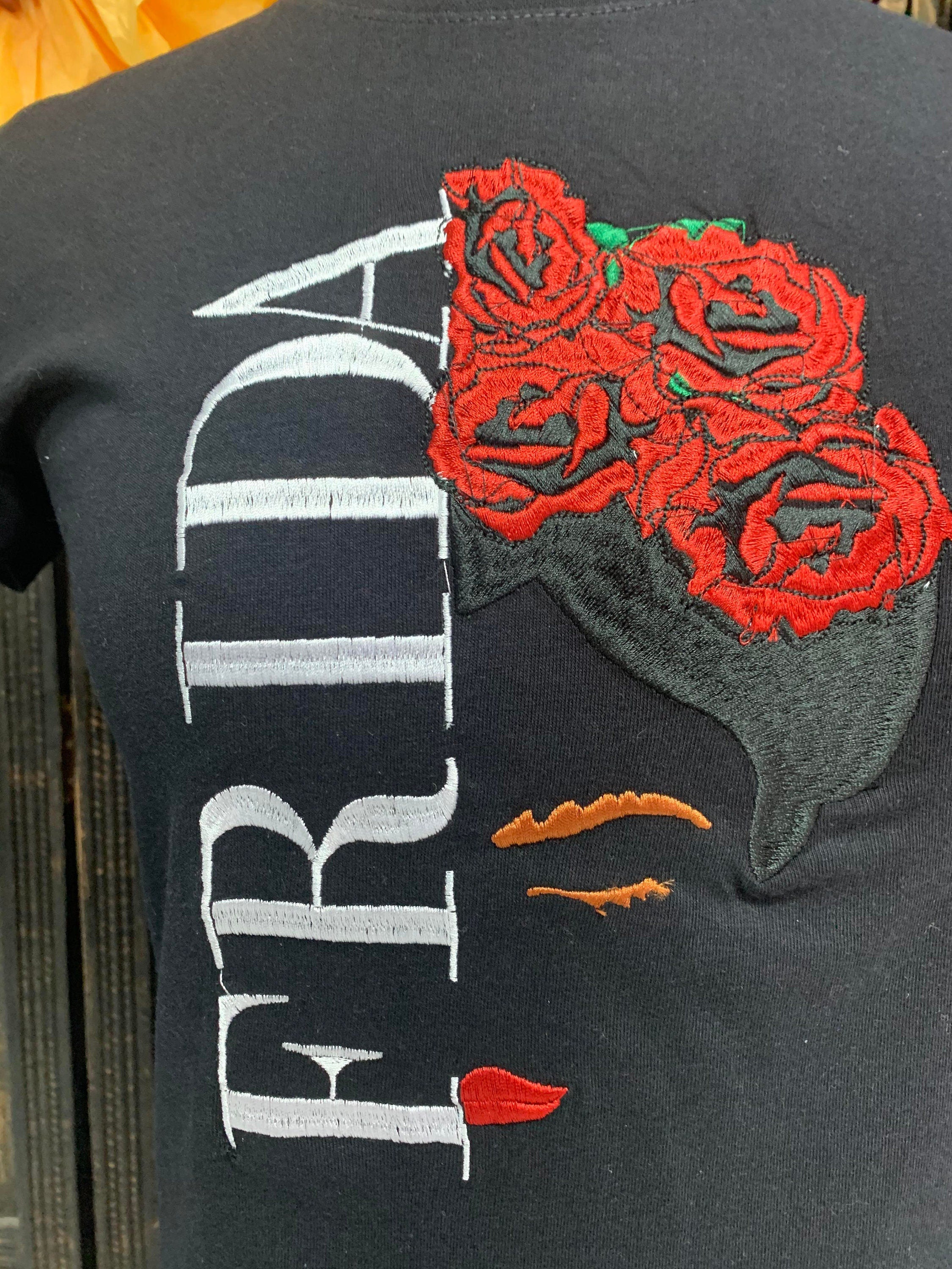 Beautiful Mexican Embroidered Frida TShirts - Artisanal TShirts