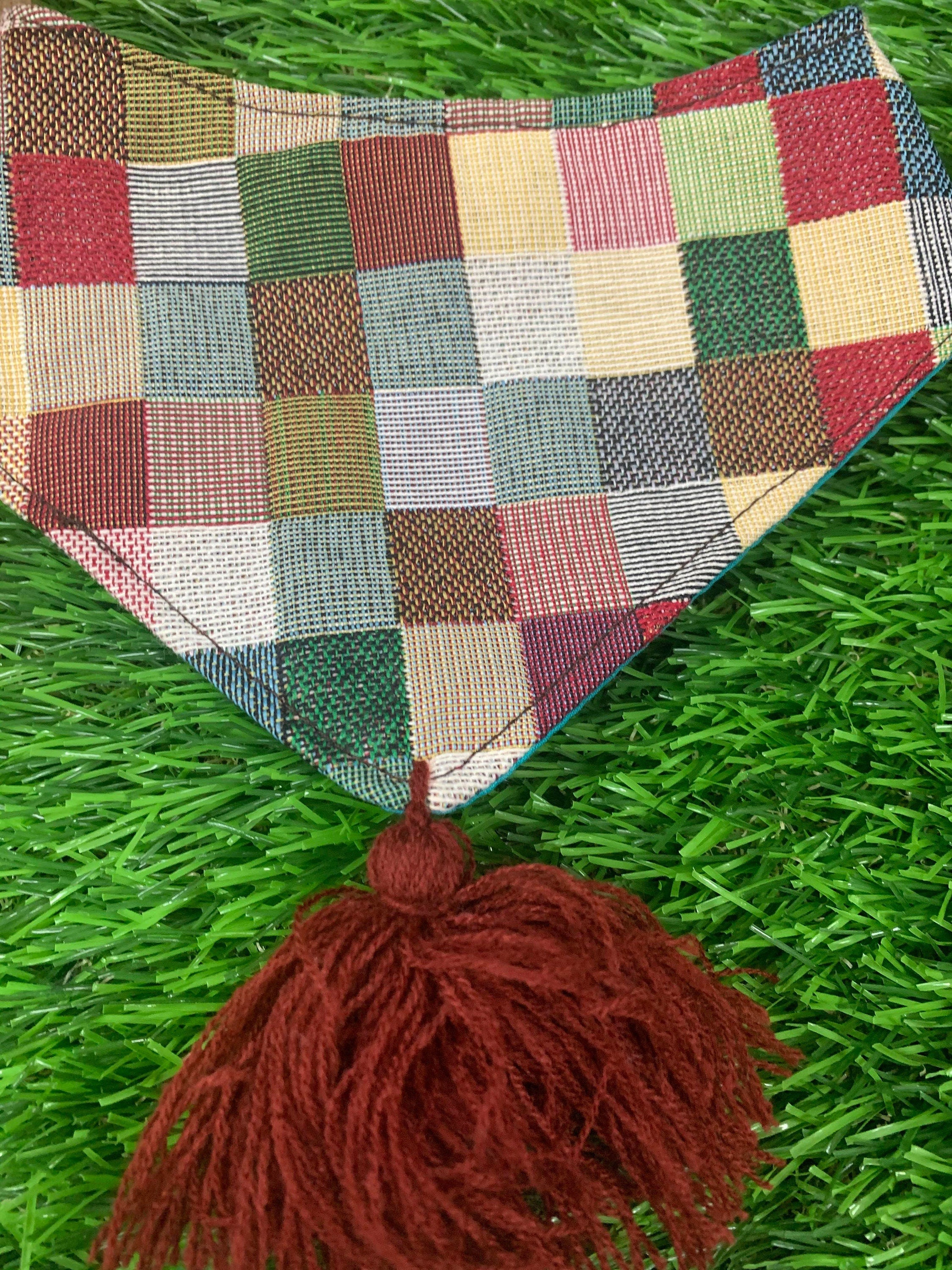 Image of Small Dog Bandanas - Artisan Made Tassel Bandanas - Clip on Bandanas