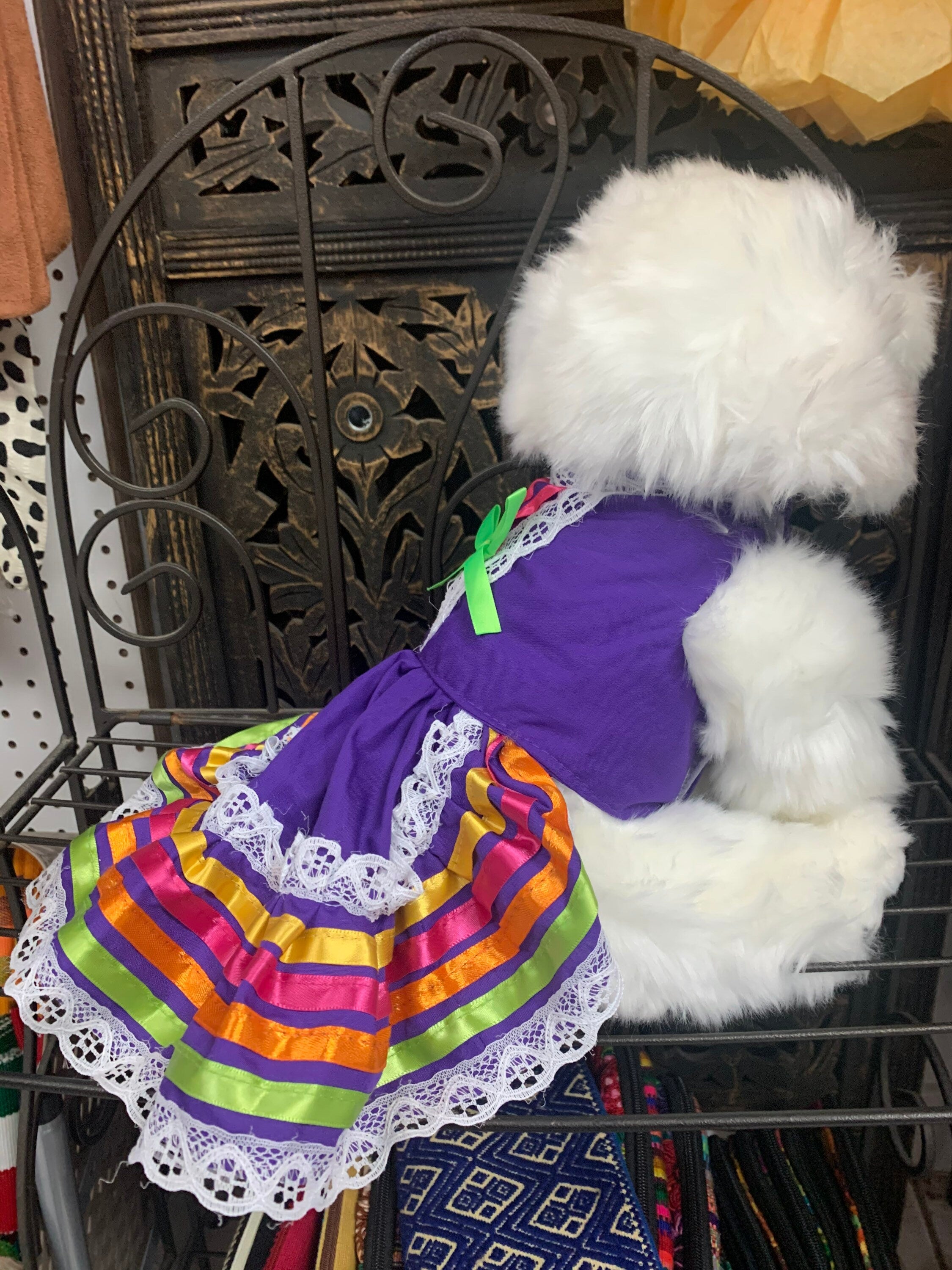 Image of Doggy/Kitty Breed Embroidered Jalisco Dress - Handmade Dog/Cats Clothing