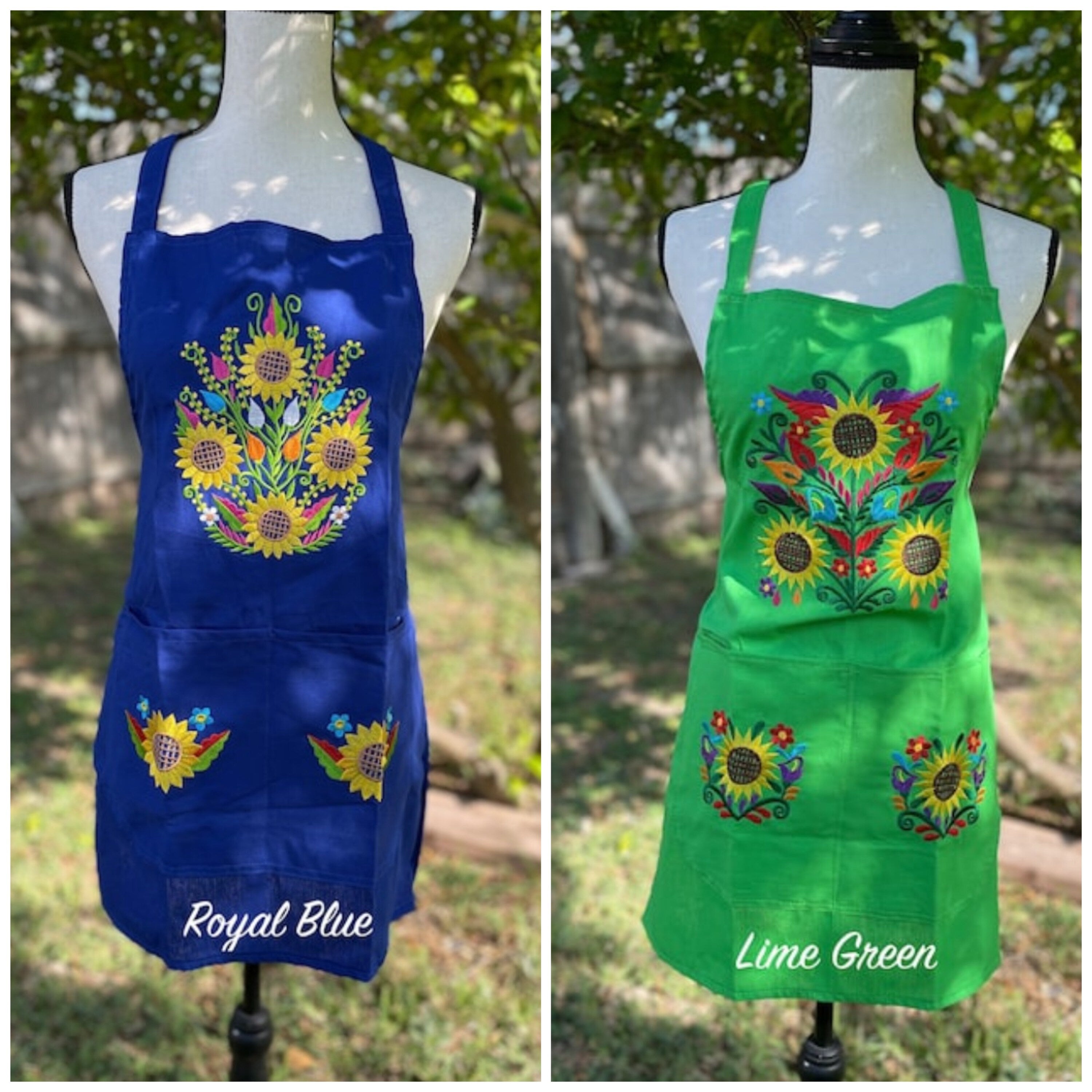 Image of Beautiful Embroidered Aprons - Artisanal Aprons in Manta fabric