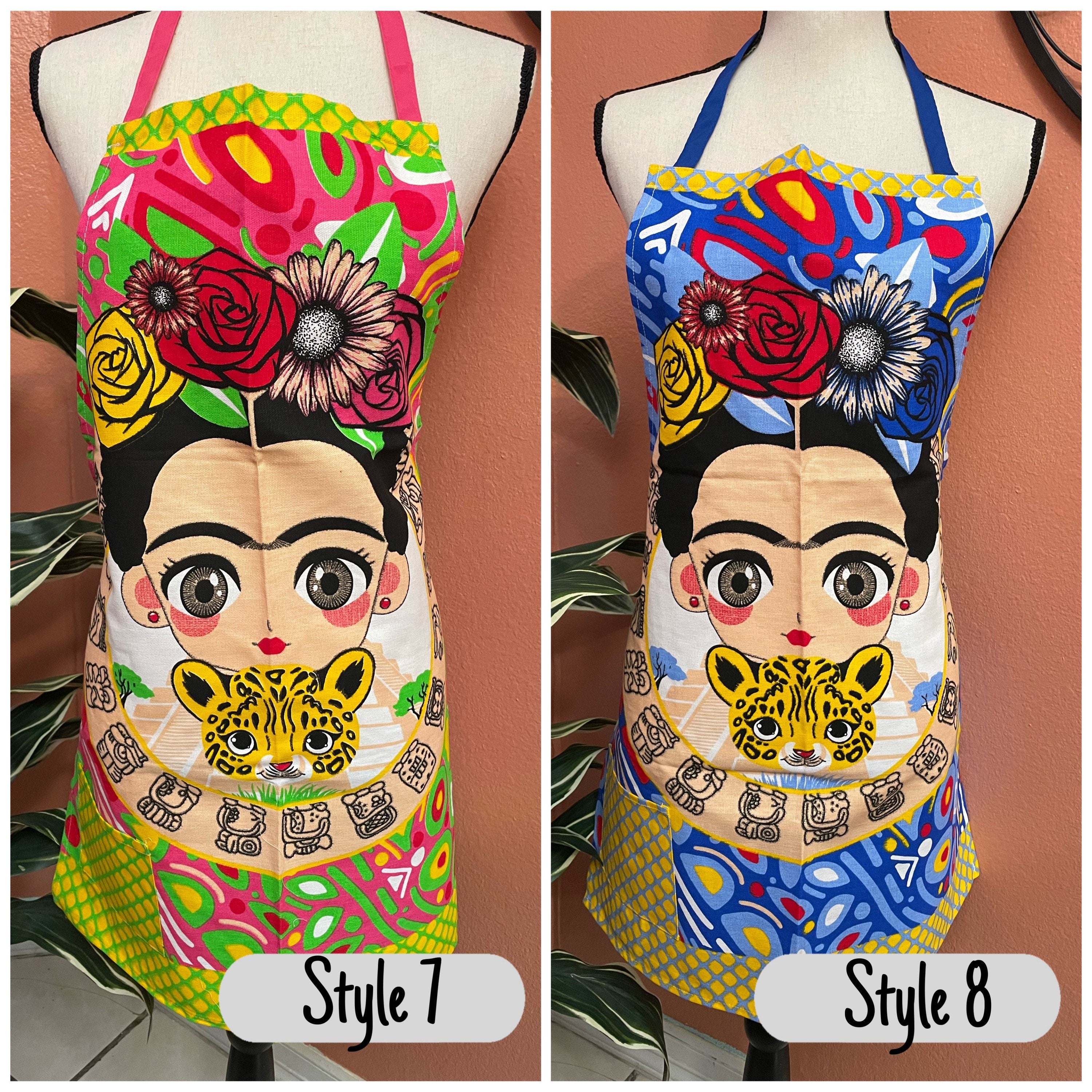 Beautiful Frida Print Aprons - Artisanal Aprons