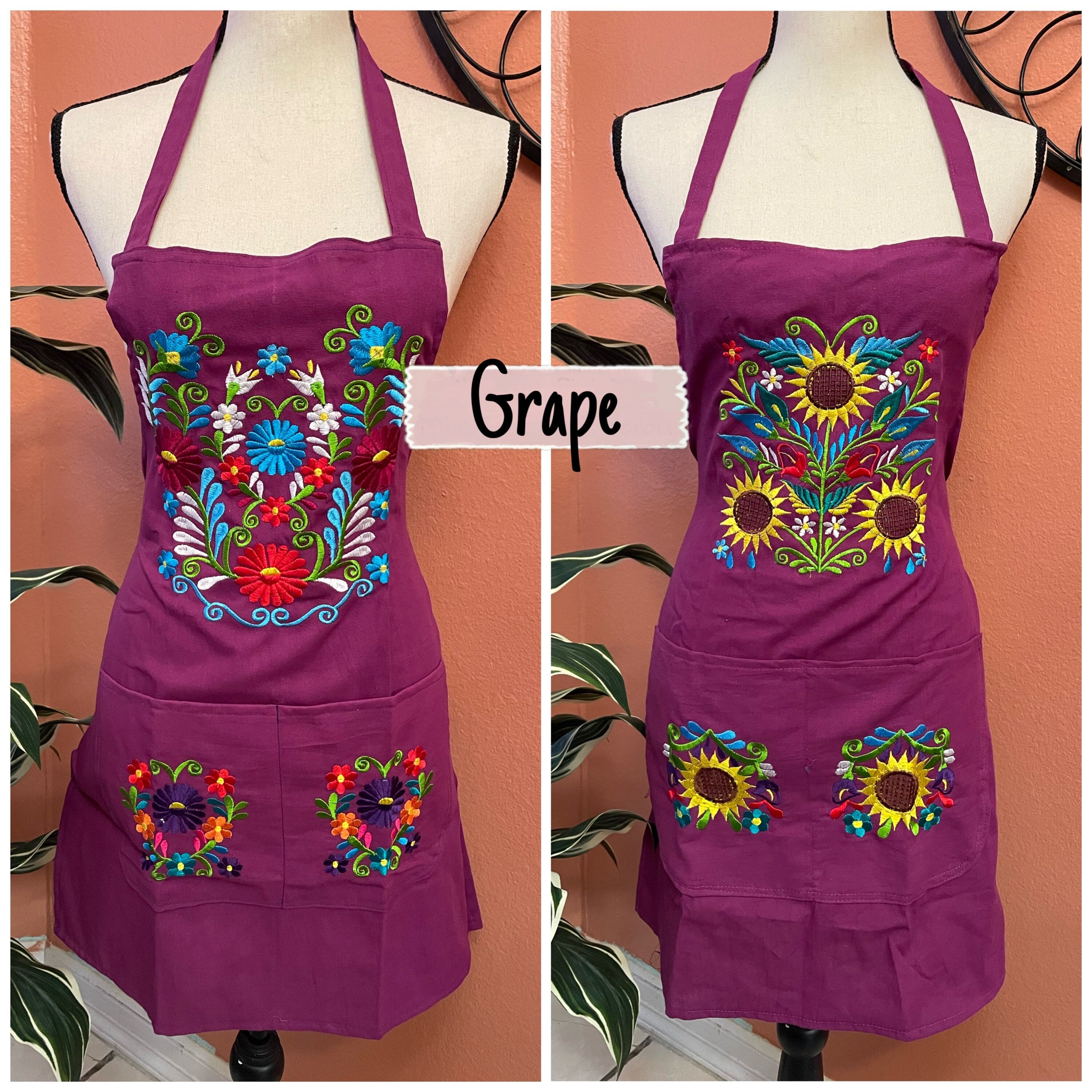 Beautiful Embroidered Aprons - Artisanal Aprons in Manta fabric