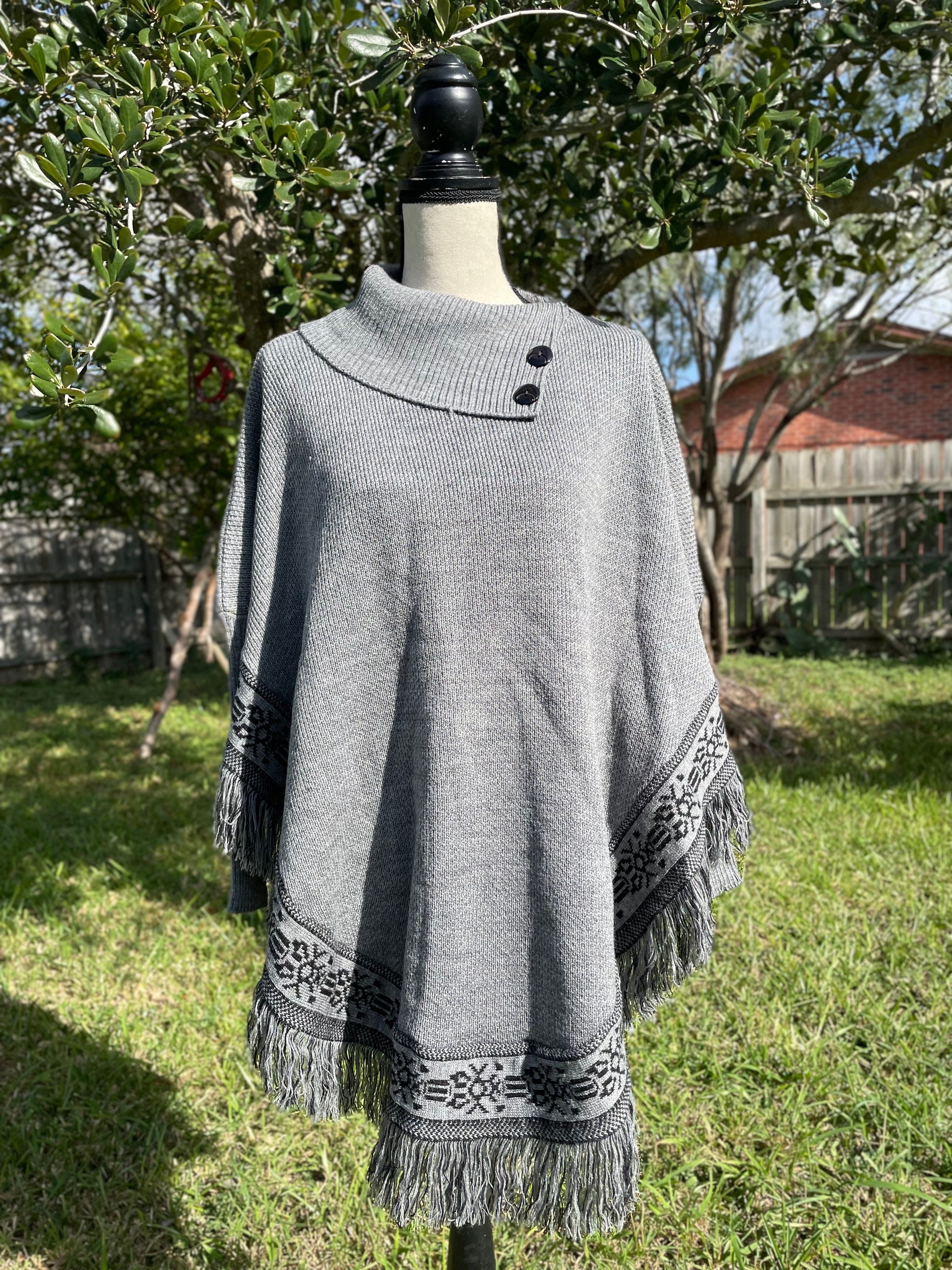 Beautiful & Trendy Artisanal Long Sleeve Mananitas - Mexican Ponchos - Covering
