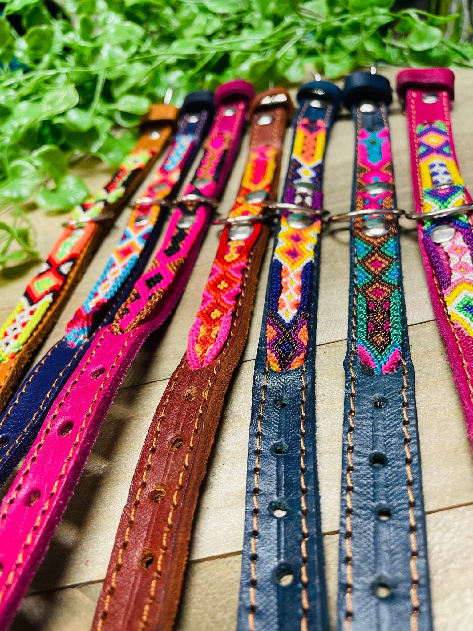 Mexican Extra Small Dog Collars - Artisanal Handmade Dog Collars - Leather Collars