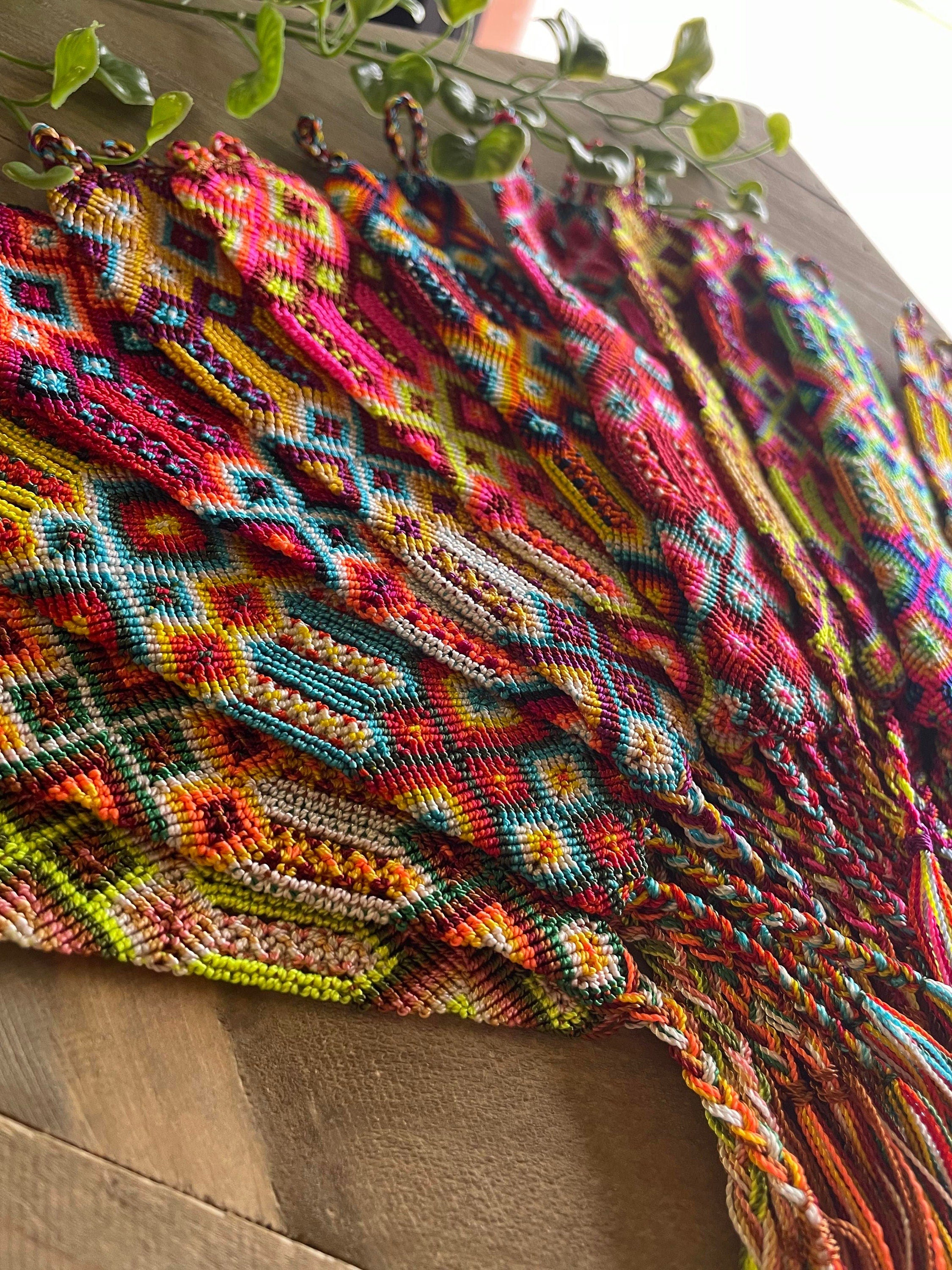 Image of Mexican Handwoven Cuff Friendship Bracelet - Artisan Made Friendship Bracelet