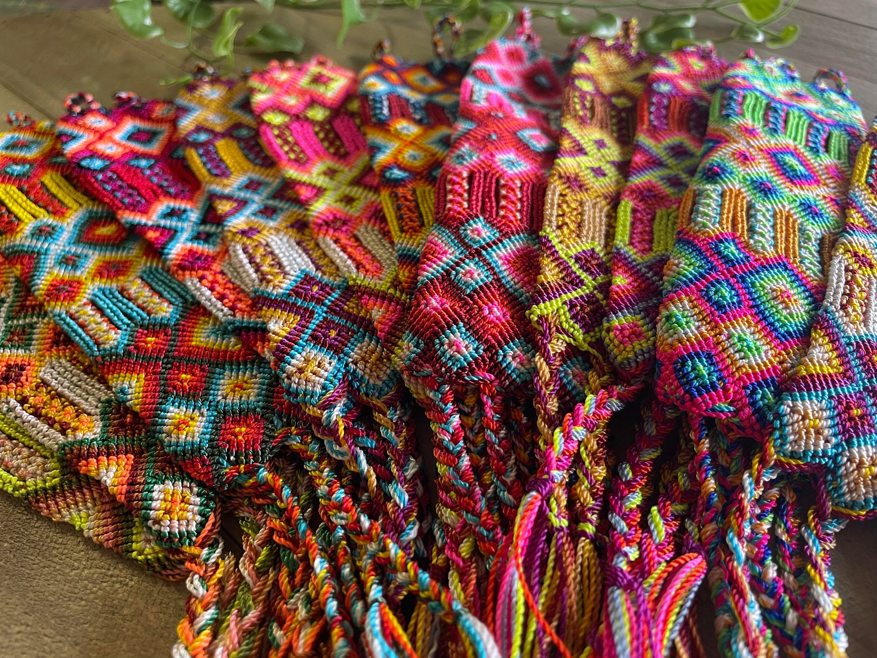Image of Mexican Handwoven Cuff Friendship Bracelet - Artisan Made Friendship Bracelet