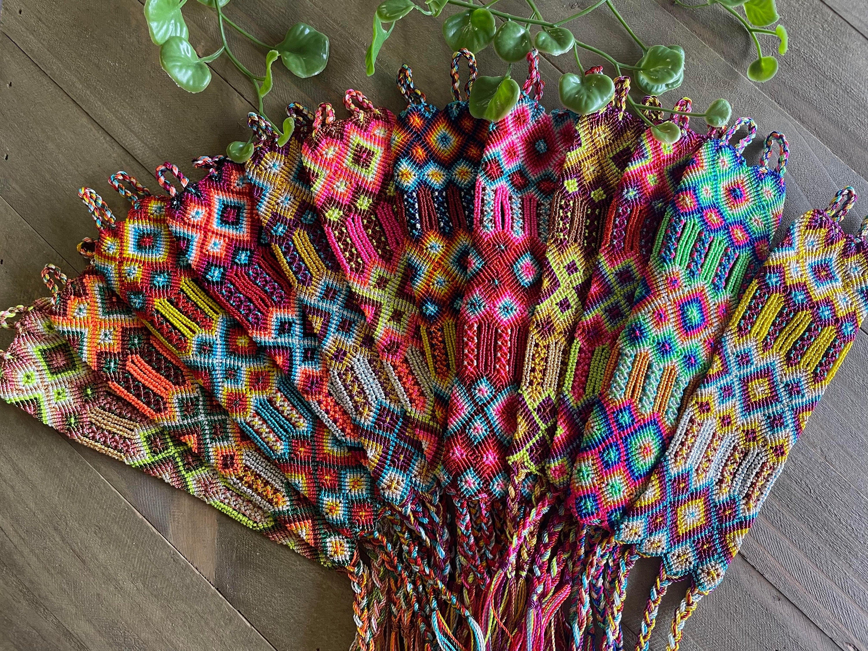 Image of Mexican Handwoven Cuff Friendship Bracelet - Artisan Made Friendship Bracelet