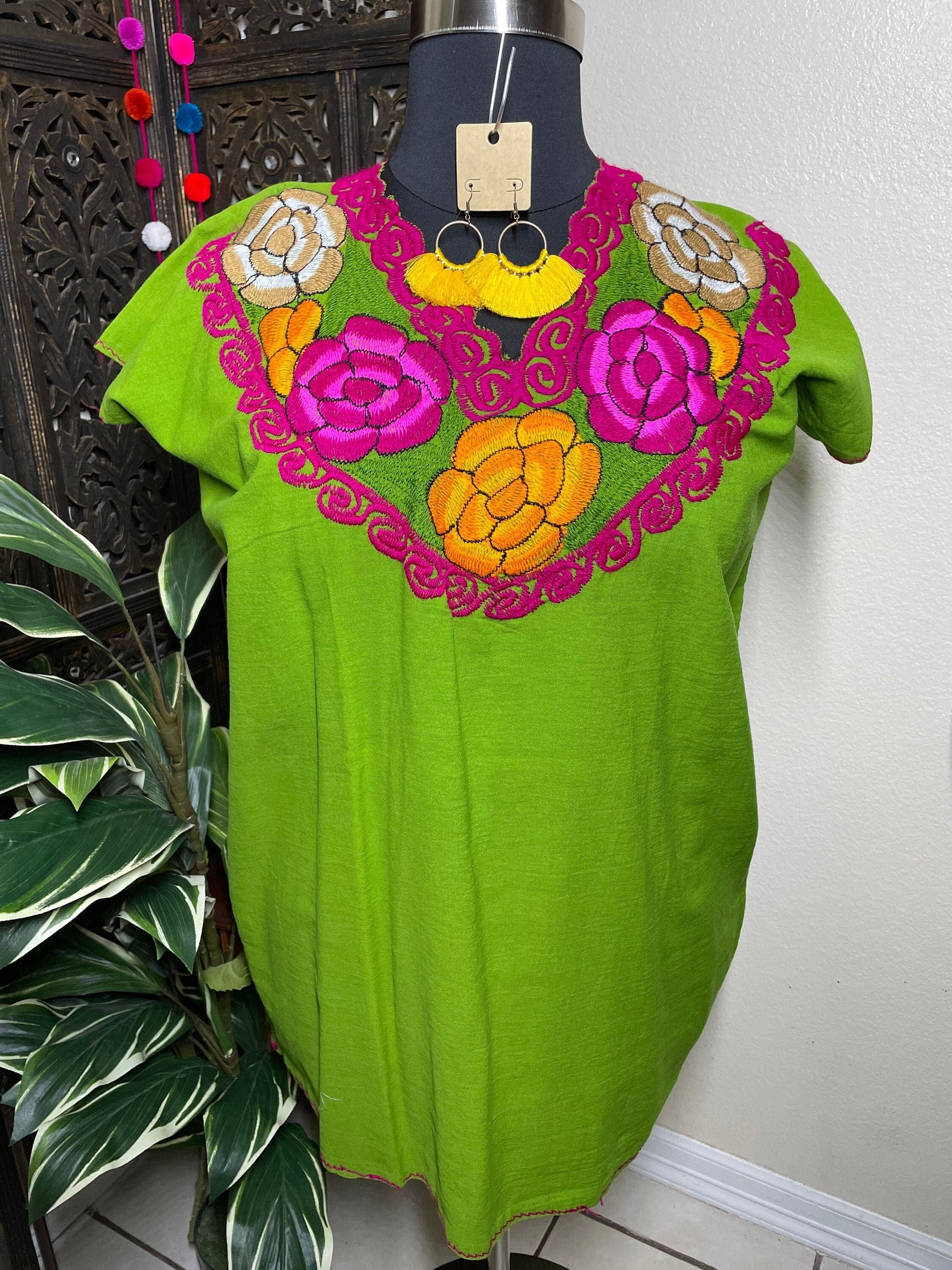 Image of Artisanal Mexican Embroidered Blouse - Handmade Floral Embroidered Blouse from Chiapas, Mexico