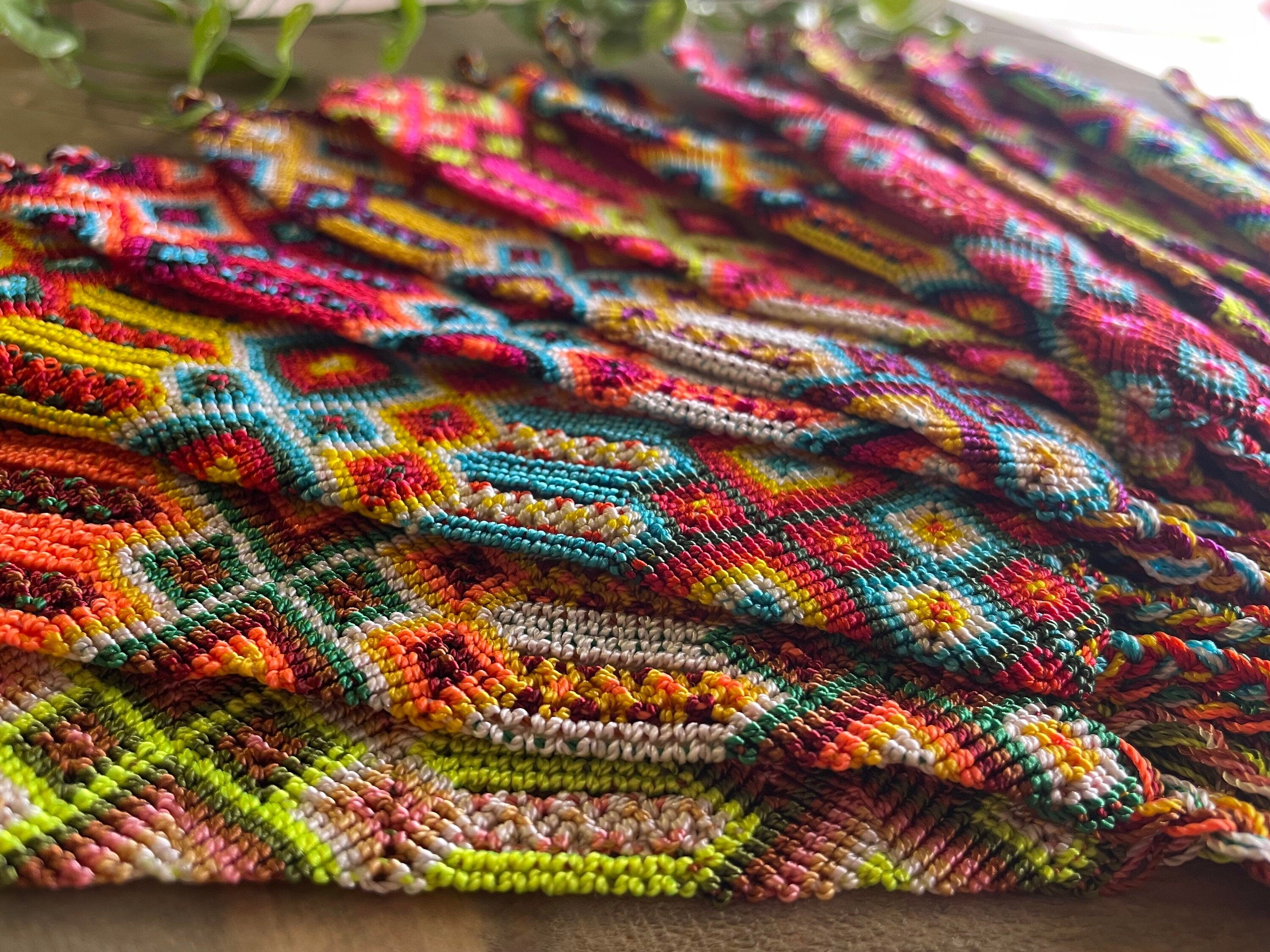 Image of Mexican Handwoven Cuff Friendship Bracelet - Artisan Made Friendship Bracelet