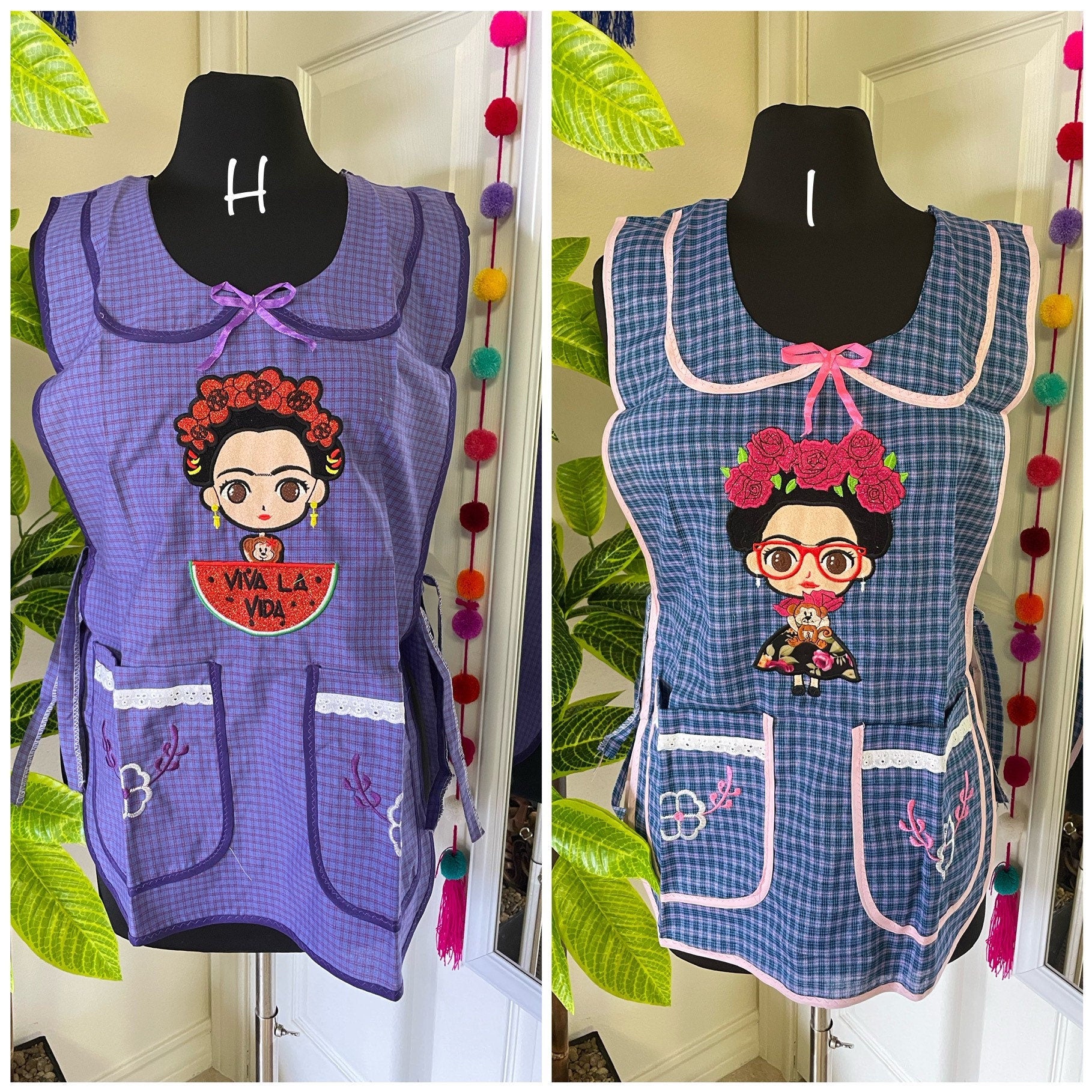 Beautiful Embroidered Chore Aprons - Artisanal Aprons