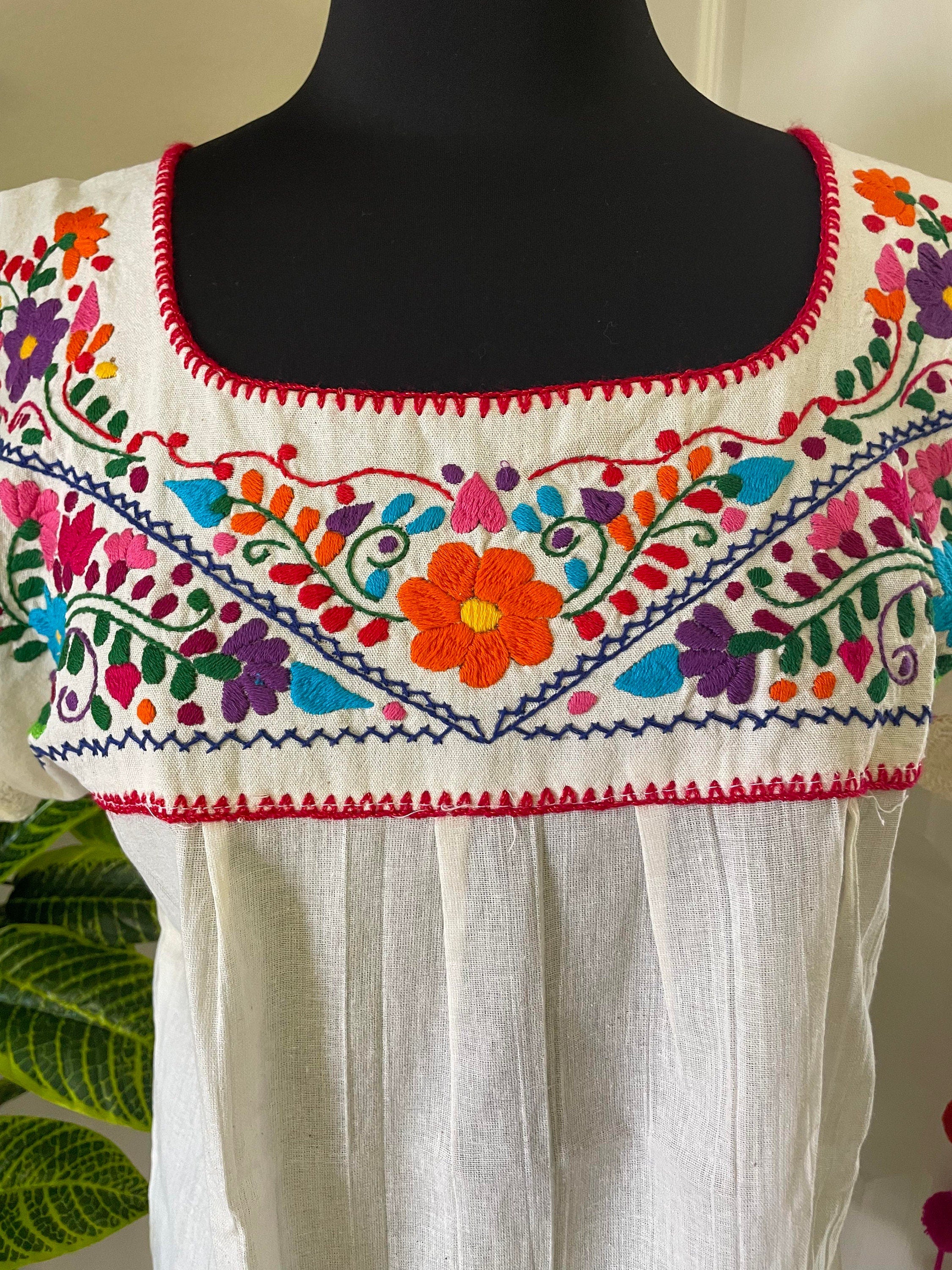Image of Precious Handmade Embroidered Blouse - Artisan Made - Embroidered Floral Blouse