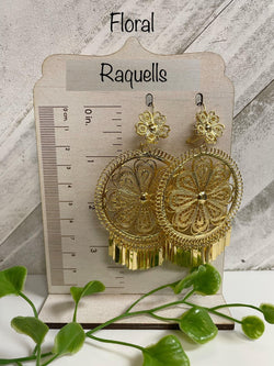 Image of Margarita-Gorgeous & Elegant Mexican Artisanal Gold Plated Filigree Earrings, beautifully made by our Oaxaca Partners