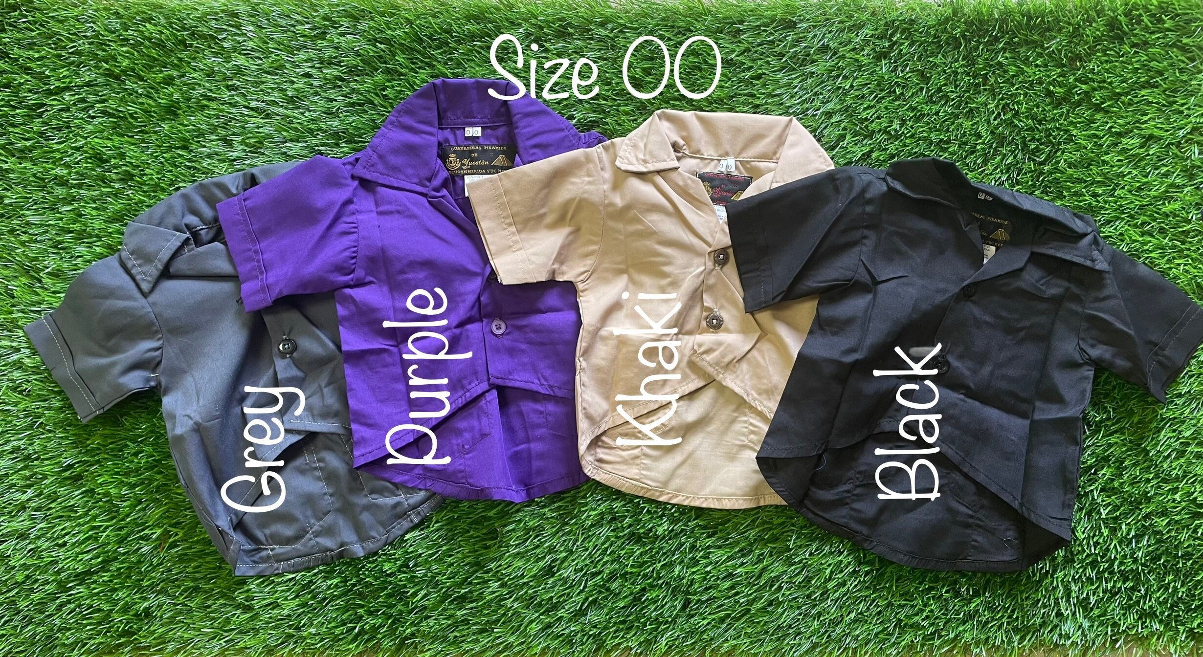 Dogs Solid Embroidered Guayaberas - Handmade Dog Clothing