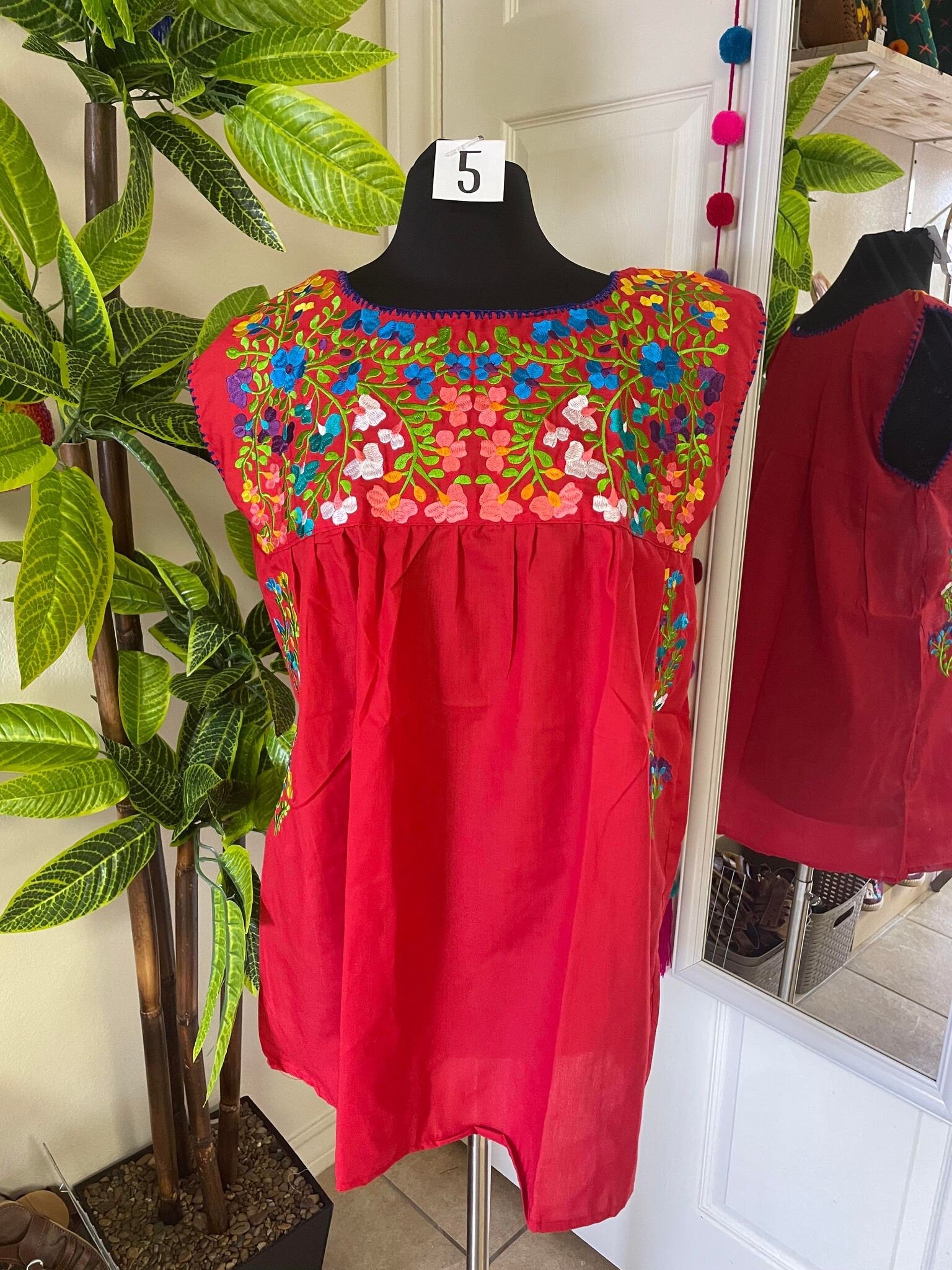 Juanita Hand Embroidered Blouse - Handmade Blouse - Artisanal Wear - Size Large