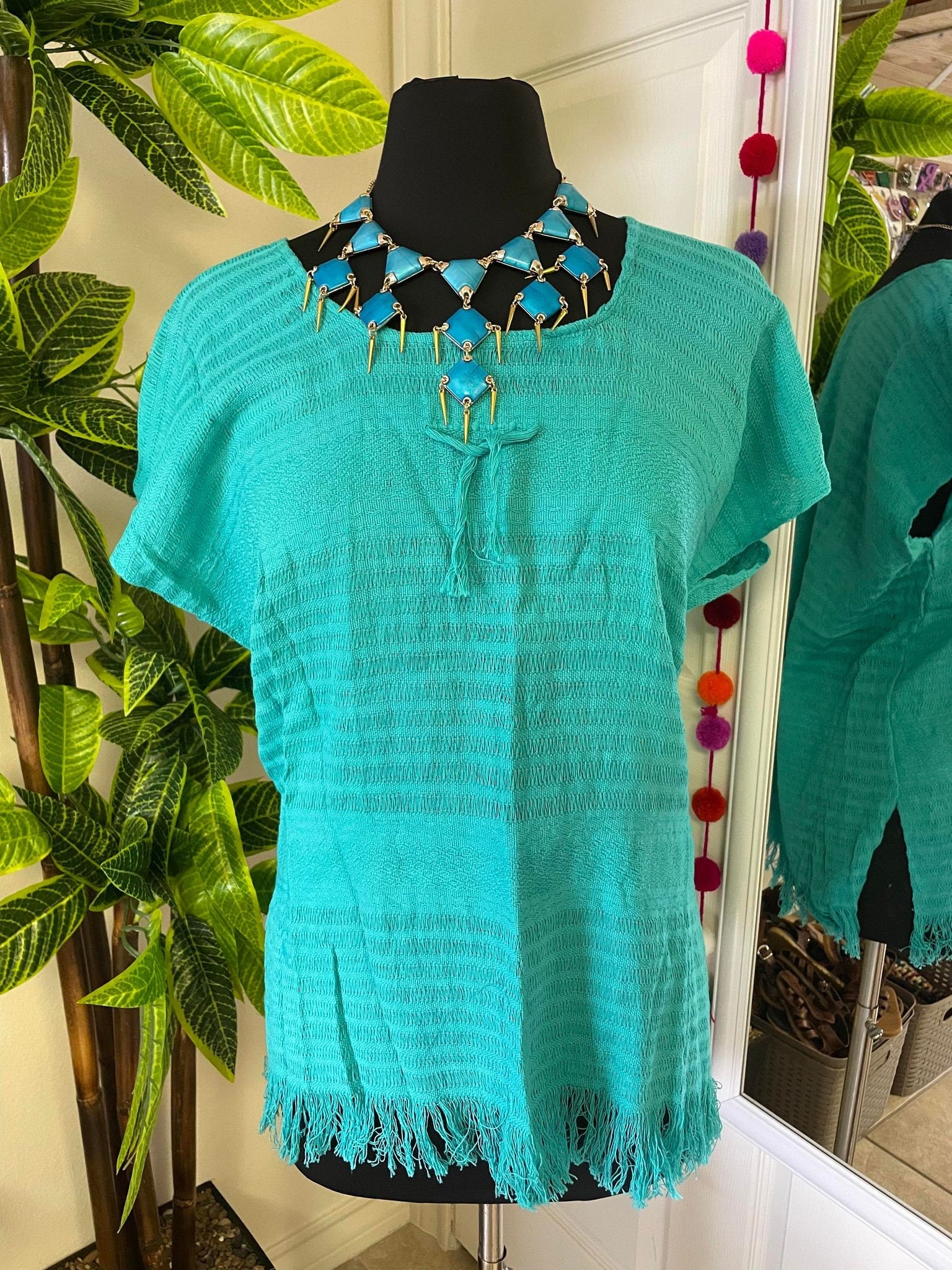 Image of Summer Handmade Rag Blouse - Handmade Blouse - Artisanal Wear