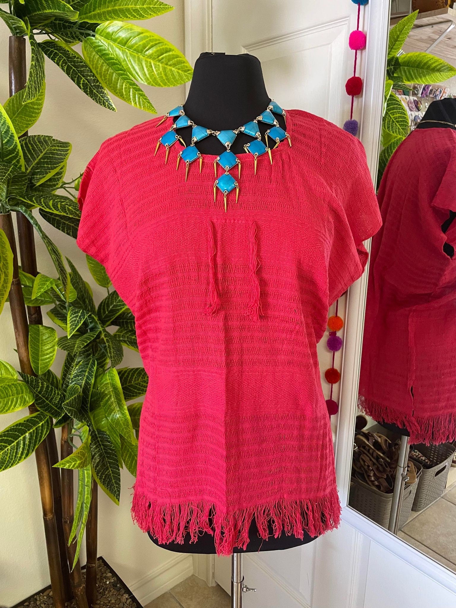 Image of Summer Handmade Rag Blouse - Handmade Blouse - Artisanal Wear