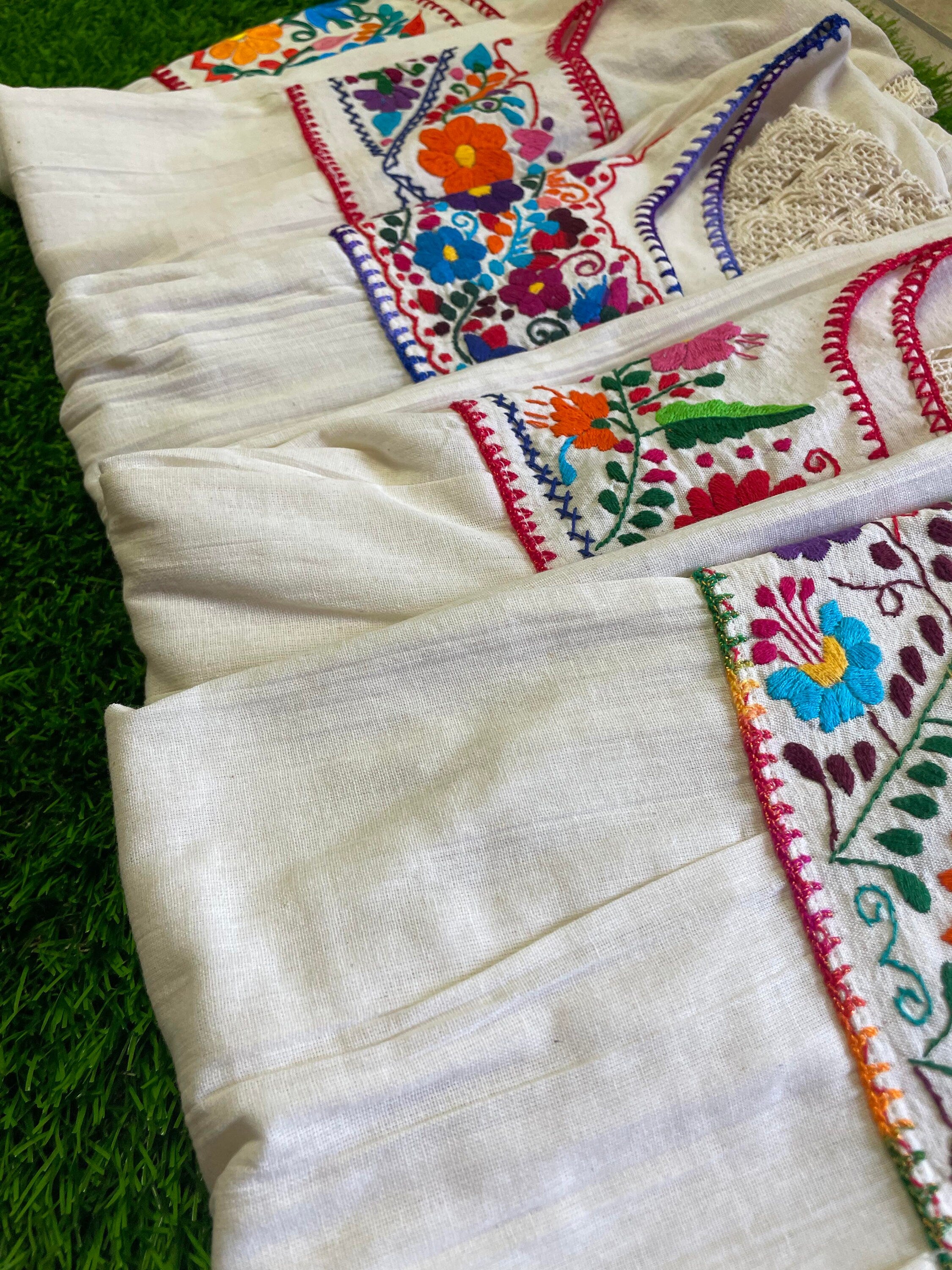 Image of Precious Handmade Embroidered Blouse - Artisan Made - Embroidered Floral Blouse