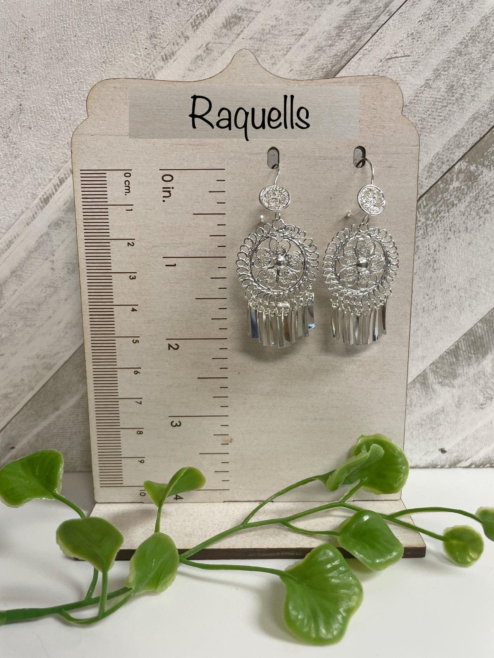 Image of Gorgeous and Elegant Mexican Artisanal Silver Plated Filigree Earrings - Beautiful Folkloric Earrings made by our Oaxaca Artisan Partners