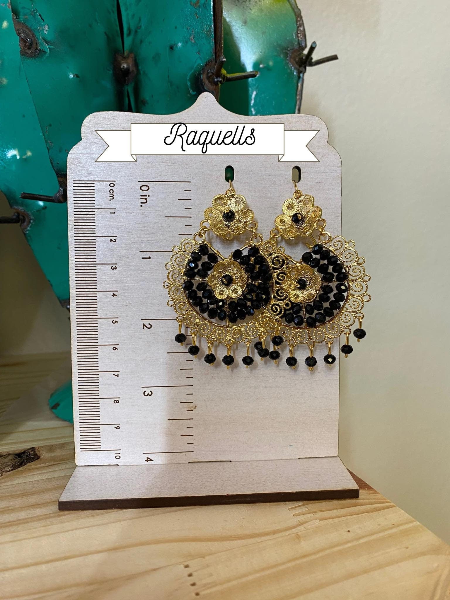 Traditional Mexican Artisanal Earrings - Beautiful Gold Plated Folkloric Earrings made by our Oaxaca Artisan Partners