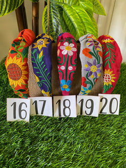 Image of Hand Embroidered Floral Headbands - Artisanal Headbands - Handcrafted Headbands from Chiapas, Mexico