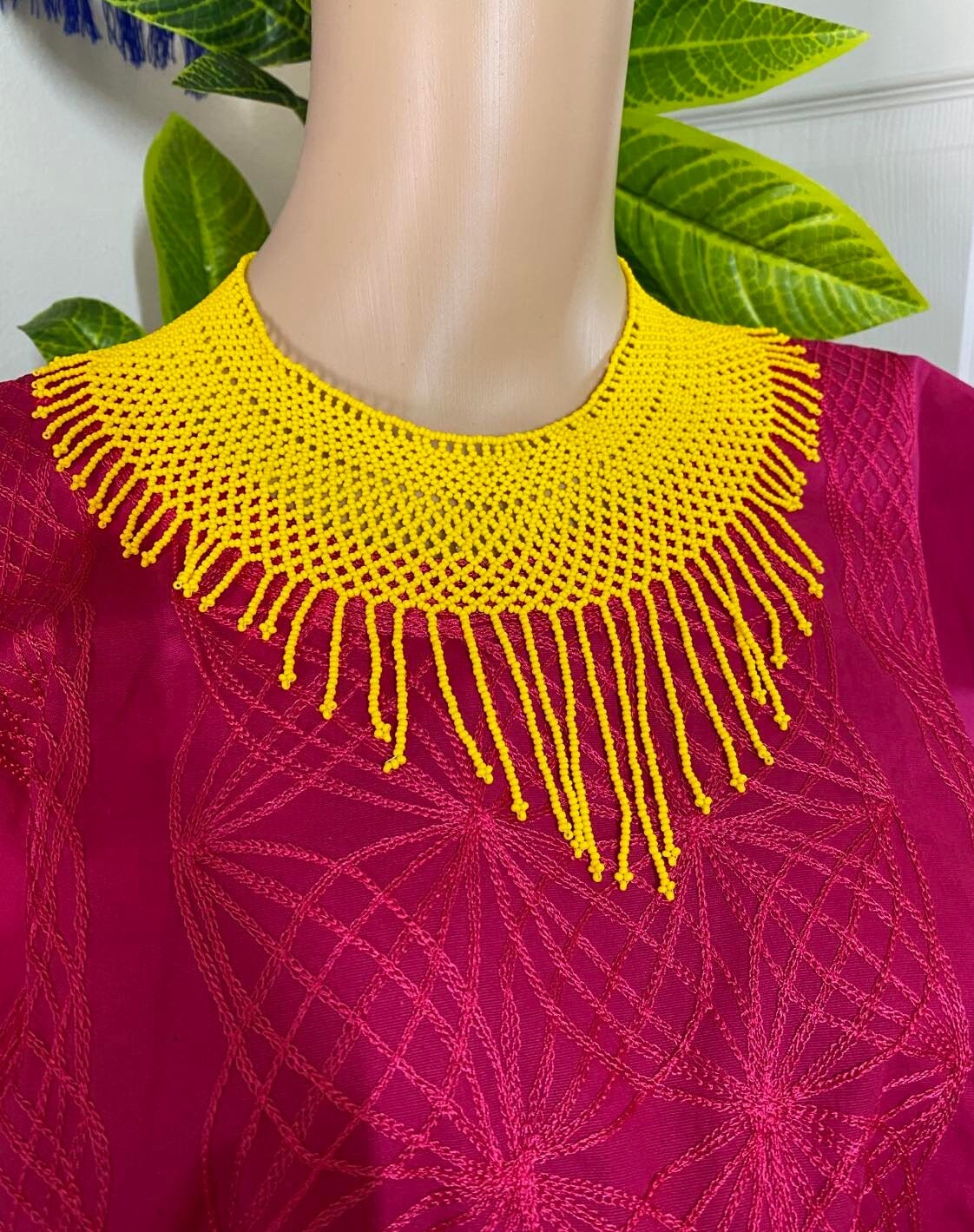 Image of Beautiful Artisanal Mexican Beaded Choker Jewelry Set - Made by our Oaxaca Artisan Partners