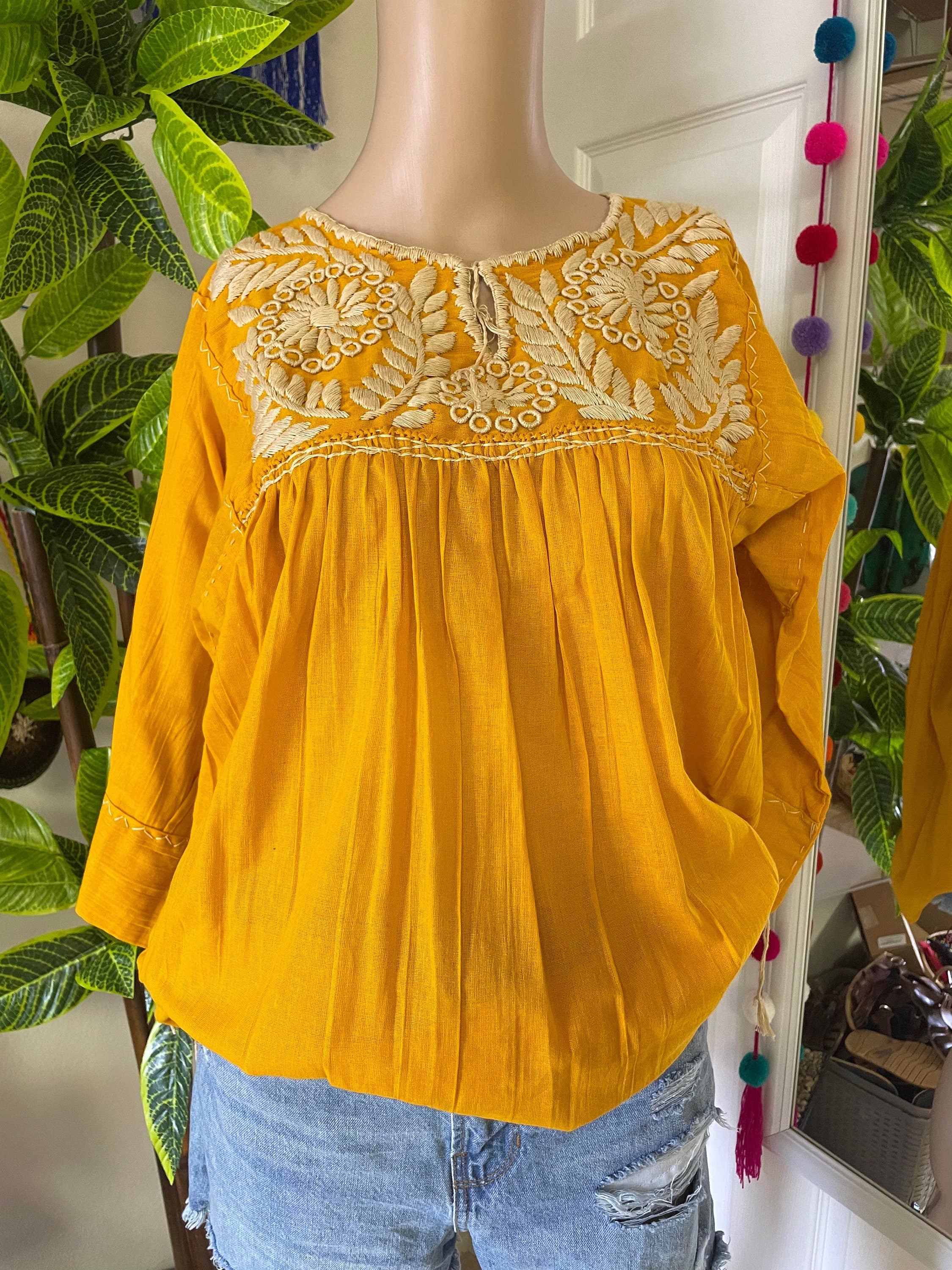 Image of Nice and Gorgeous Gauze Blouse w/Gorgeous Embroidered Flower designs