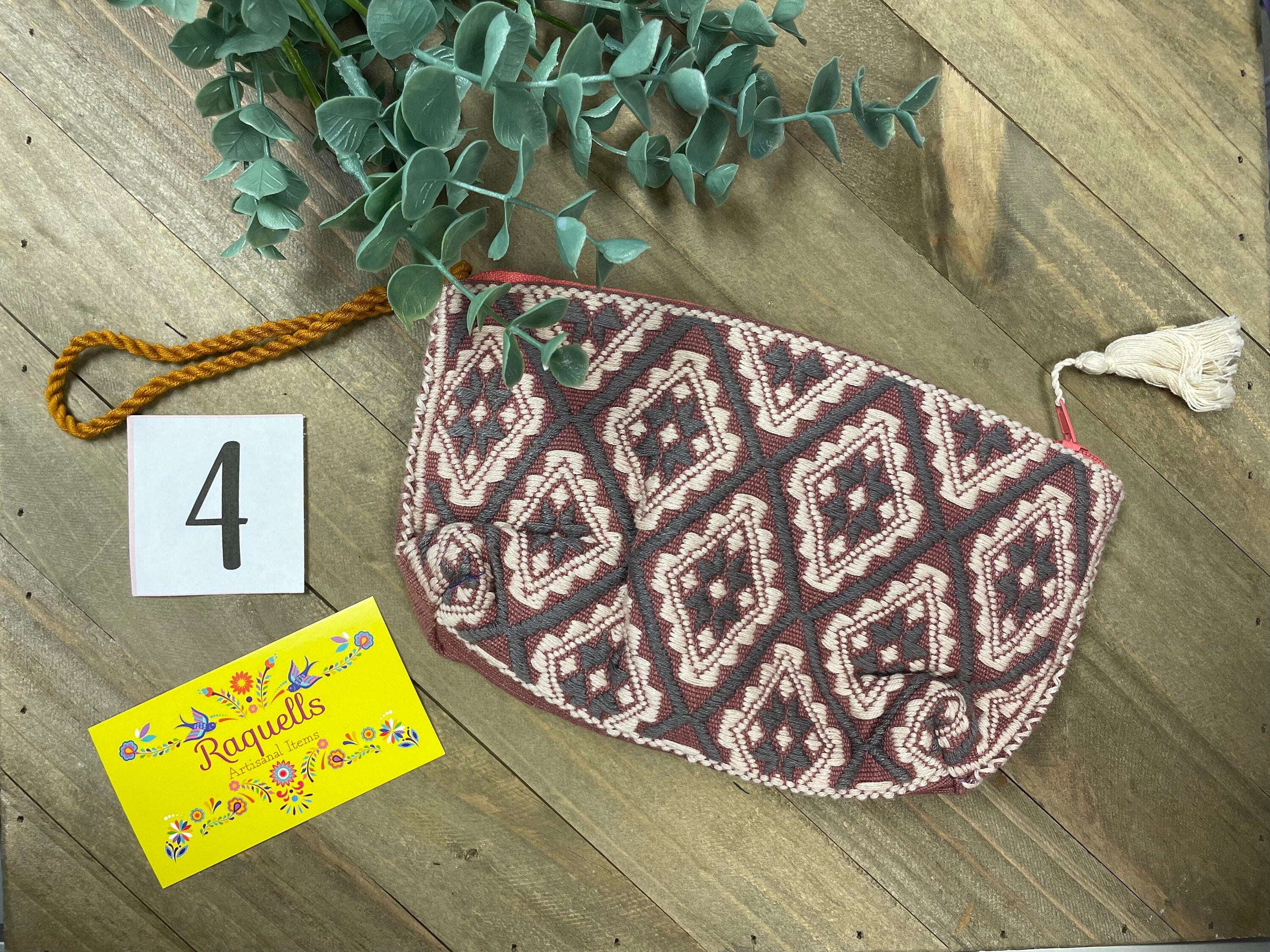 Image of Handmade Mexican Wristlet - Toiletry Bag - Handmade Wallet