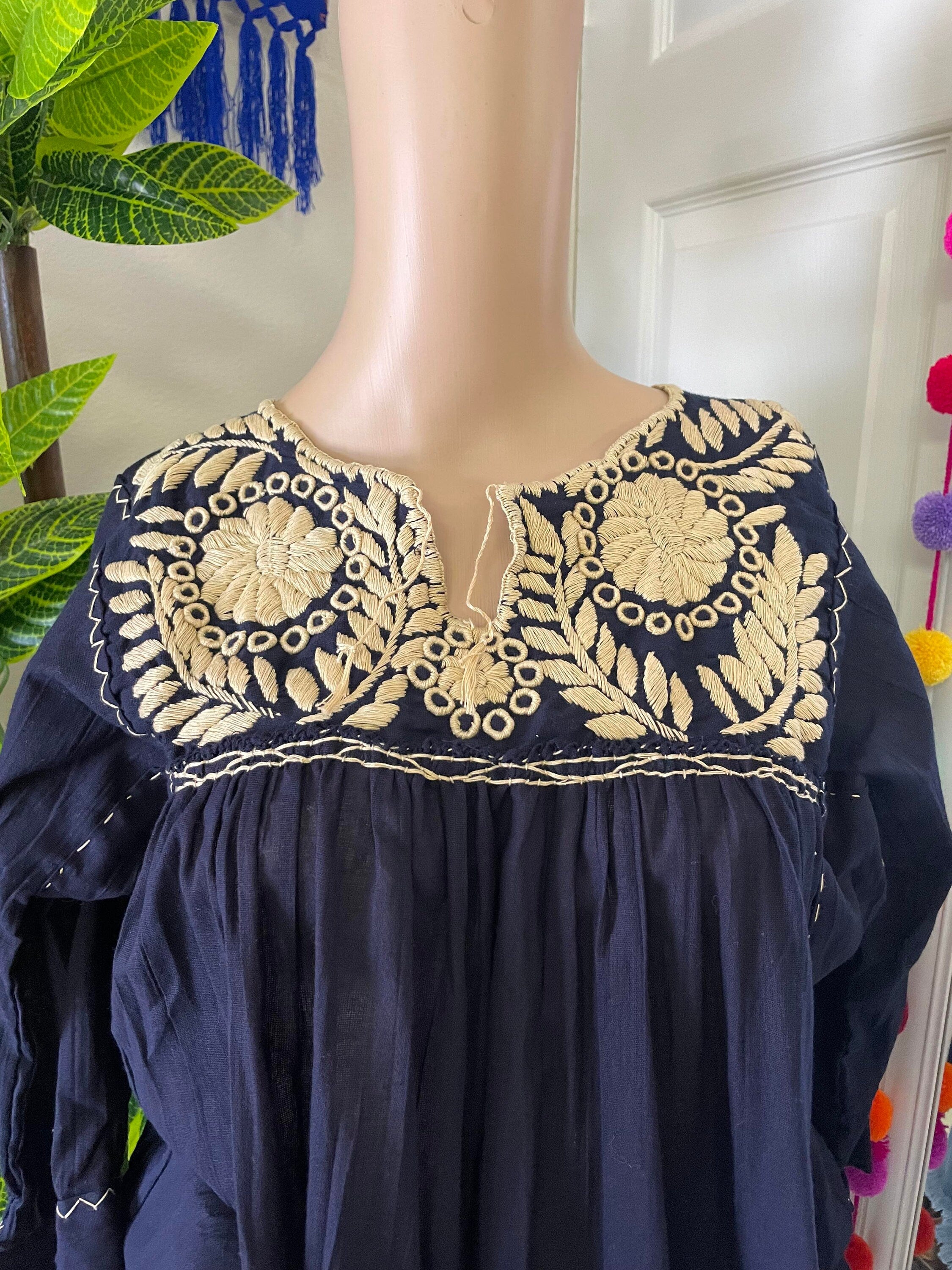 Image of Nice and Gorgeous Gauze Blouse w/Gorgeous Embroidered Flower designs