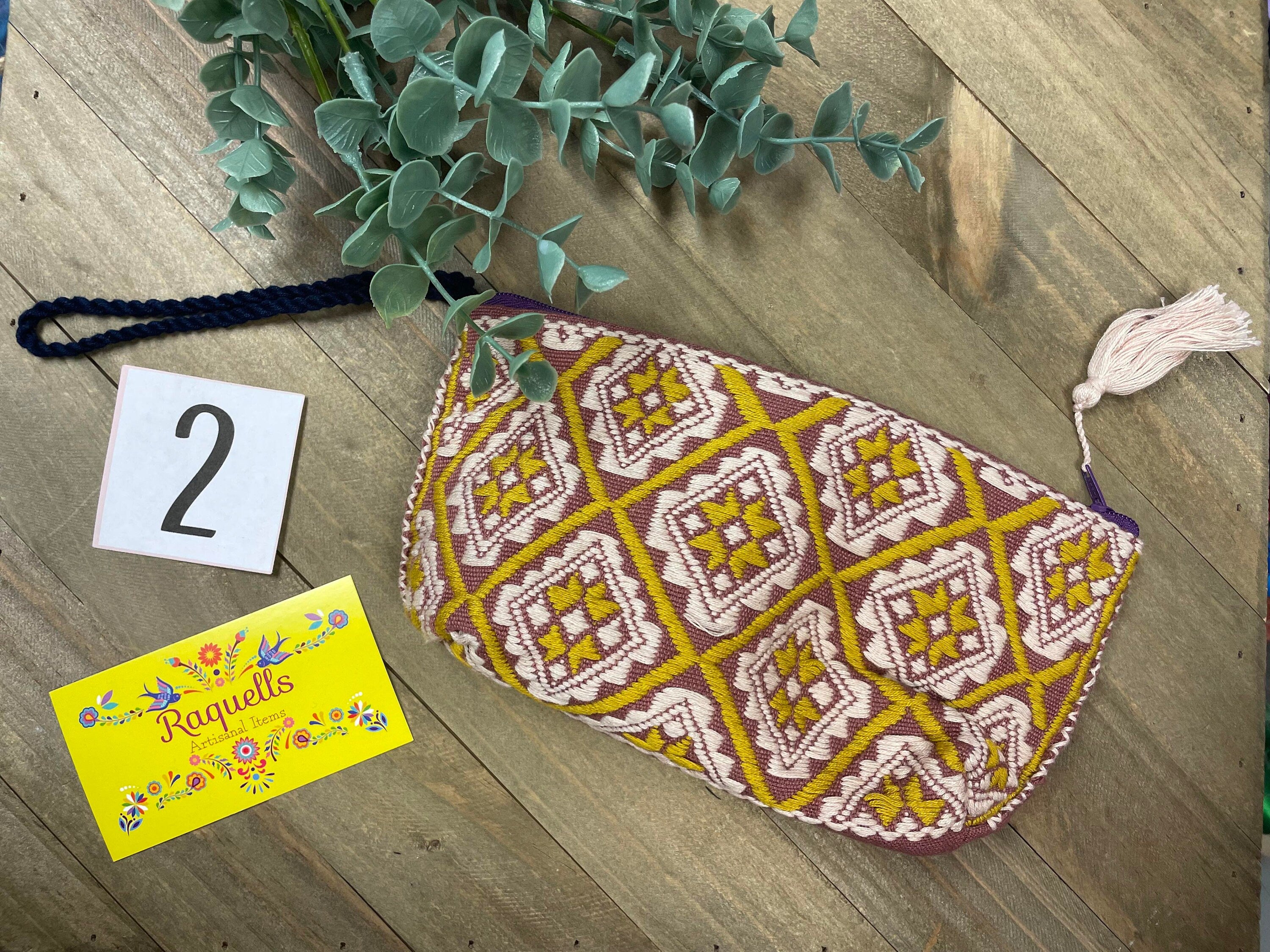 Image of Handmade Mexican Wristlet - Toiletry Bag - Handmade Wallet