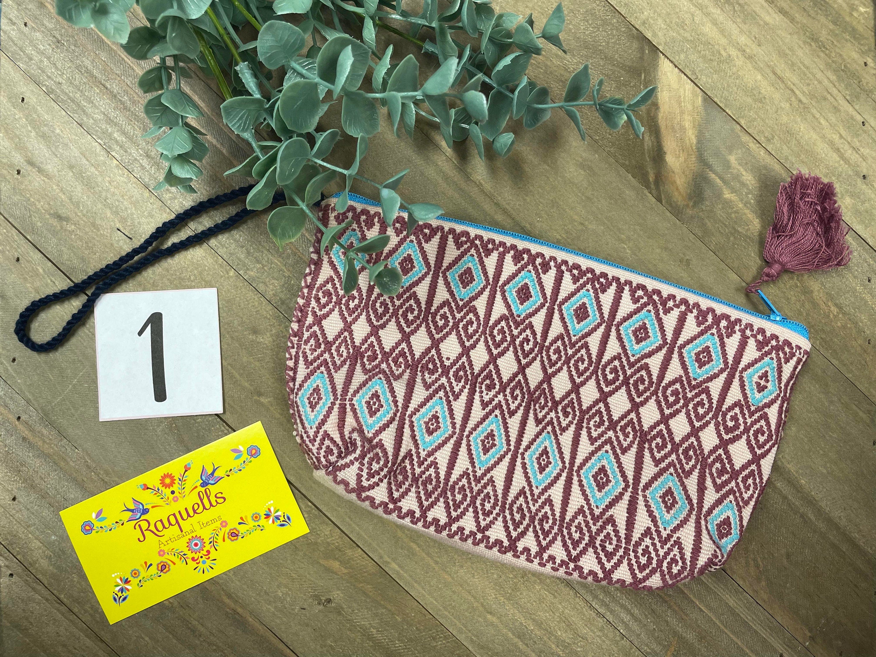 Image of Handmade Mexican Wristlet - Toiletry Bag - Handmade Wallet