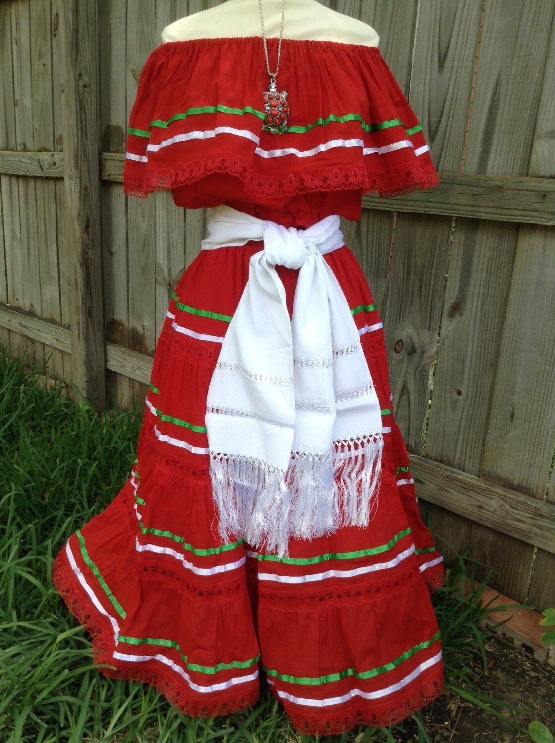 Image of Gauze Fiesta Outfit - Handmade Blouse and Skirt