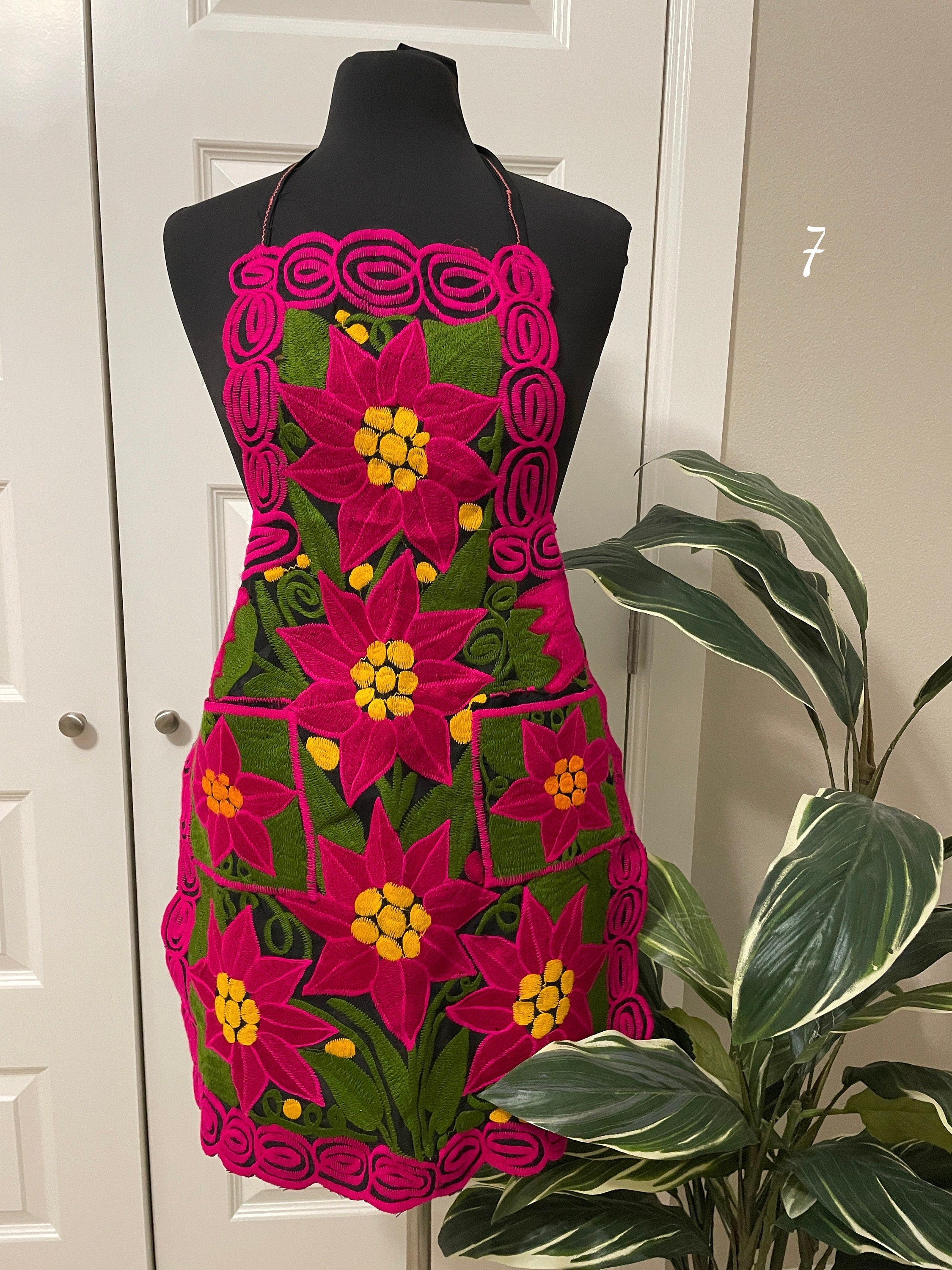 Beautiful Chiapas Embroidered Apron - Artisanal Aprons