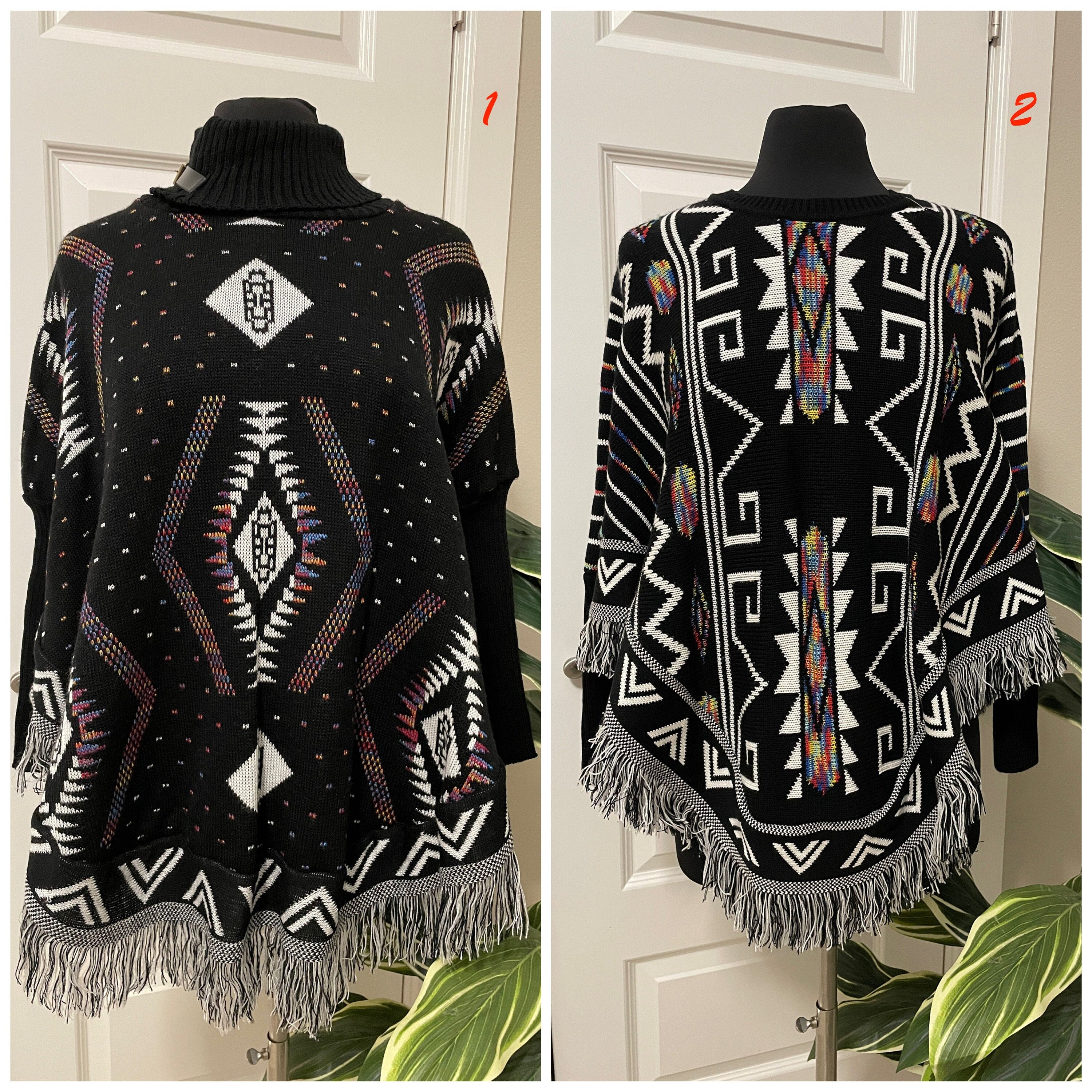 Artisanal Handmade Long Sleeve Mananitas - Mexican Ponchos - Handmade Covering