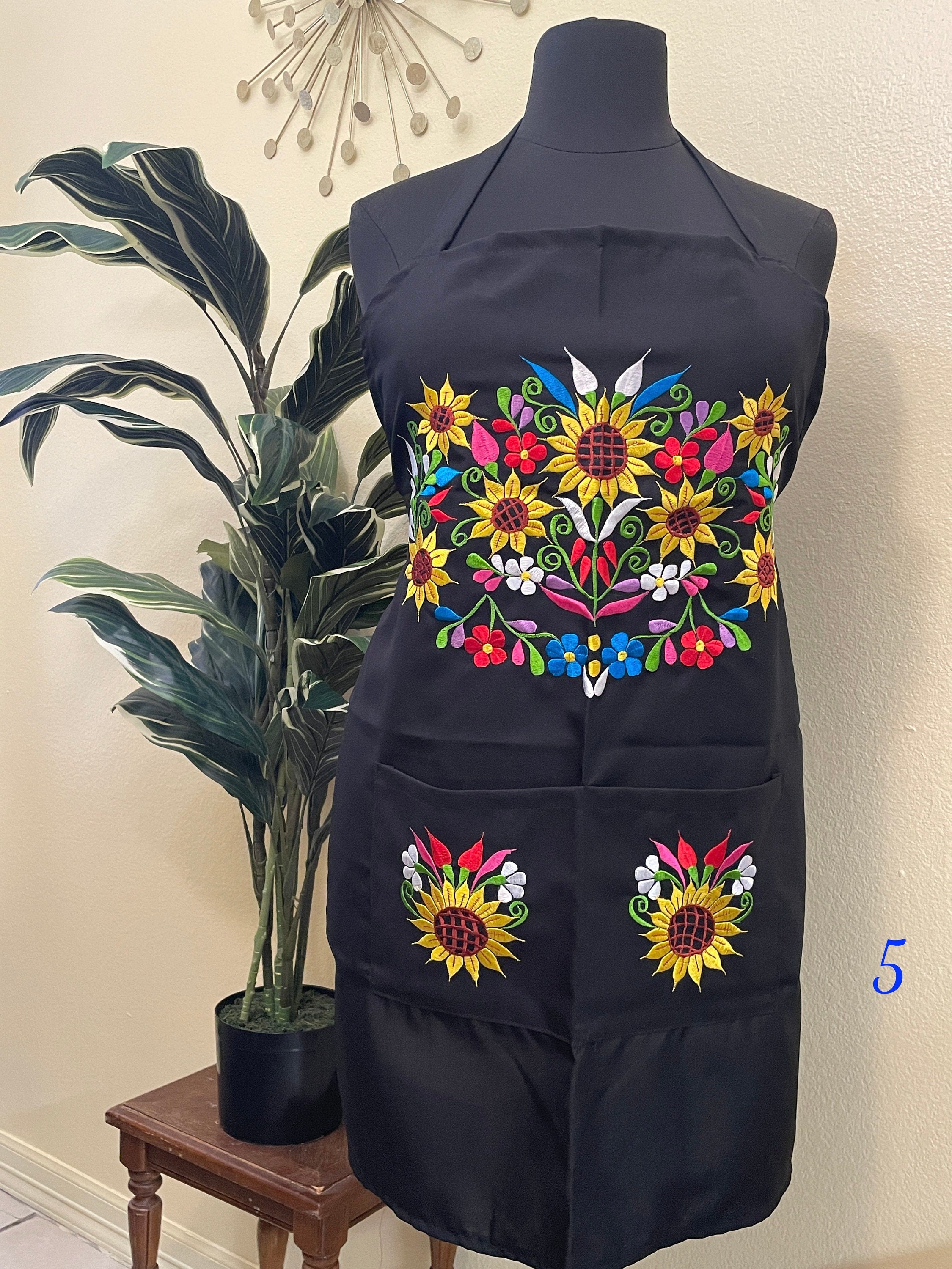 Stylish Plus Size Embroidered Aprons - Handmade Kitchen Fashion for Big & Beautiful